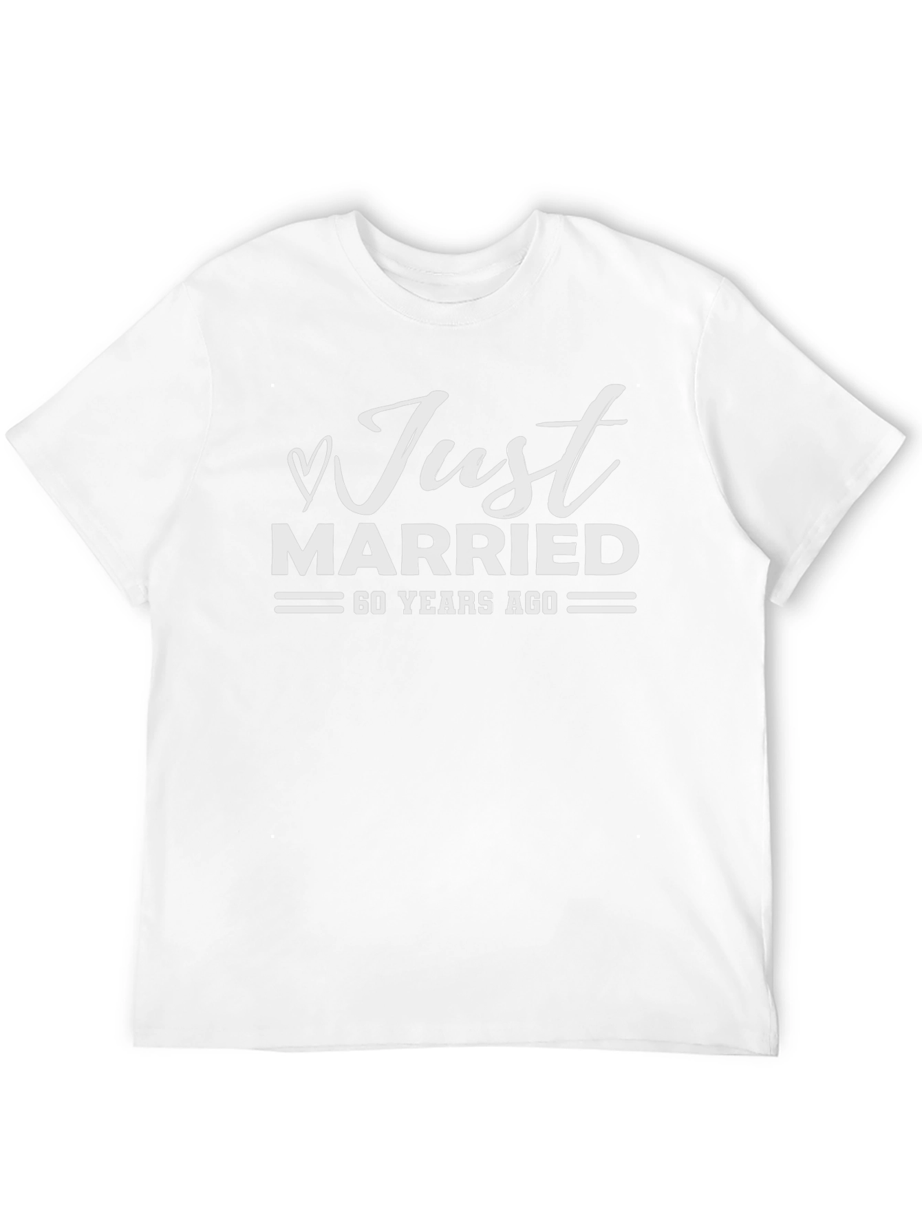 Just Married 60 Years Ago Anniversary T-Shirt