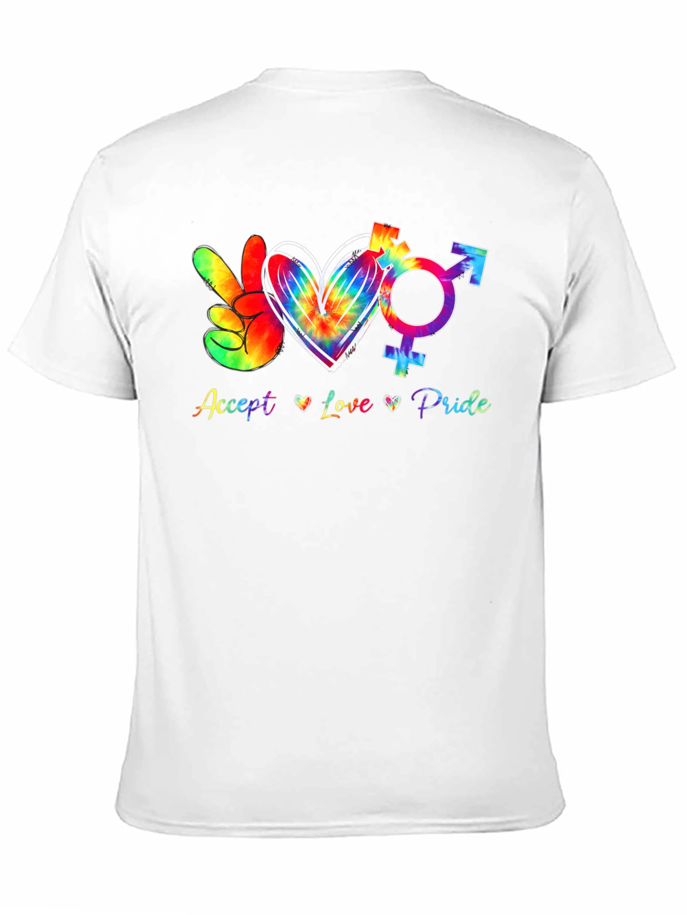 Accept Love Pride Tie-Dye Graphic Tee