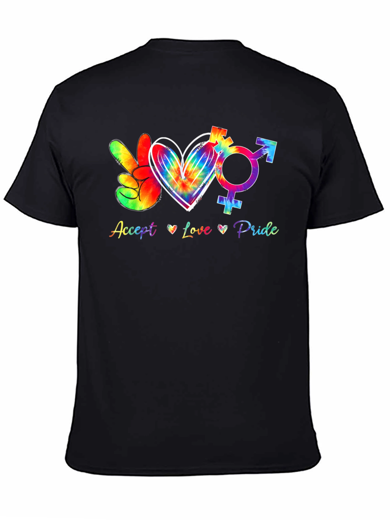 Accept Love Pride Tie-Dye Graphic Tee