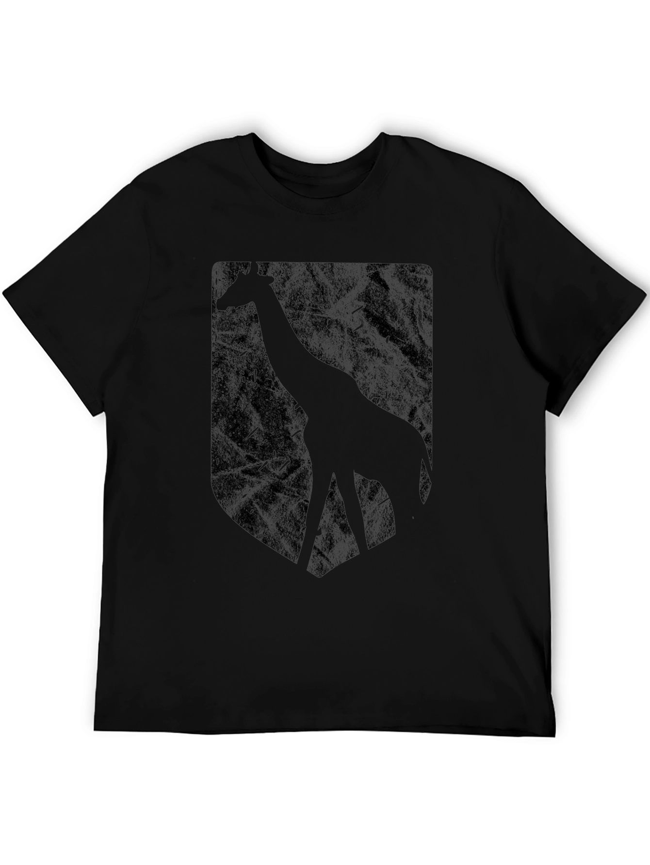 Giraffe Silhouette Graphic Tee - Black T-Shirt