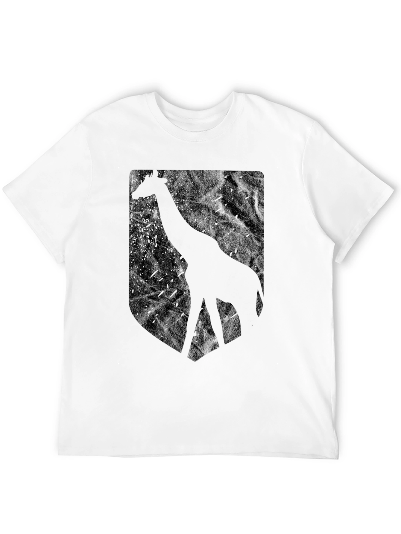 Giraffe Silhouette Graphic Tee - Black T-Shirt