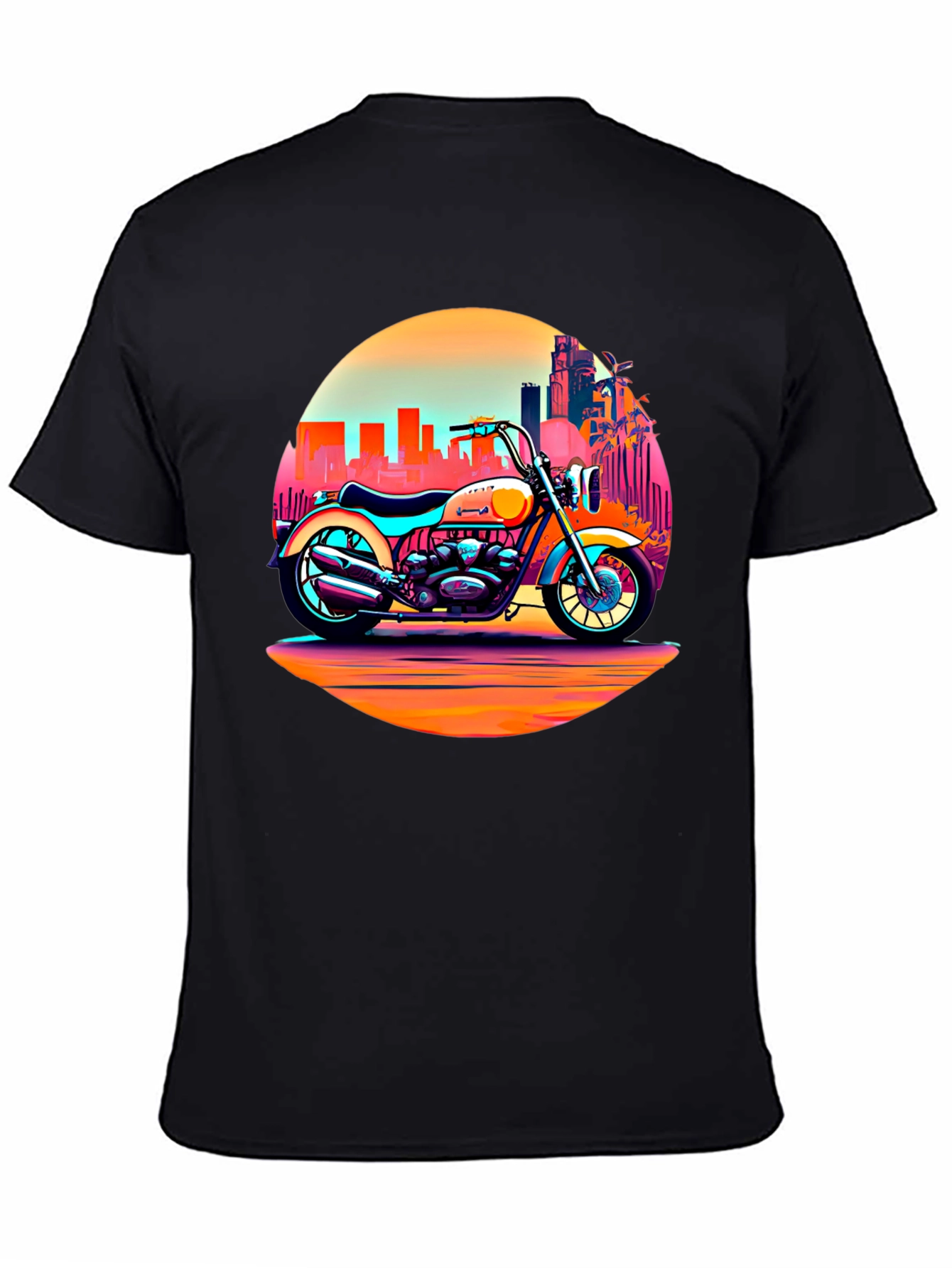 Retro Motorcycle Graphic T-Shirt