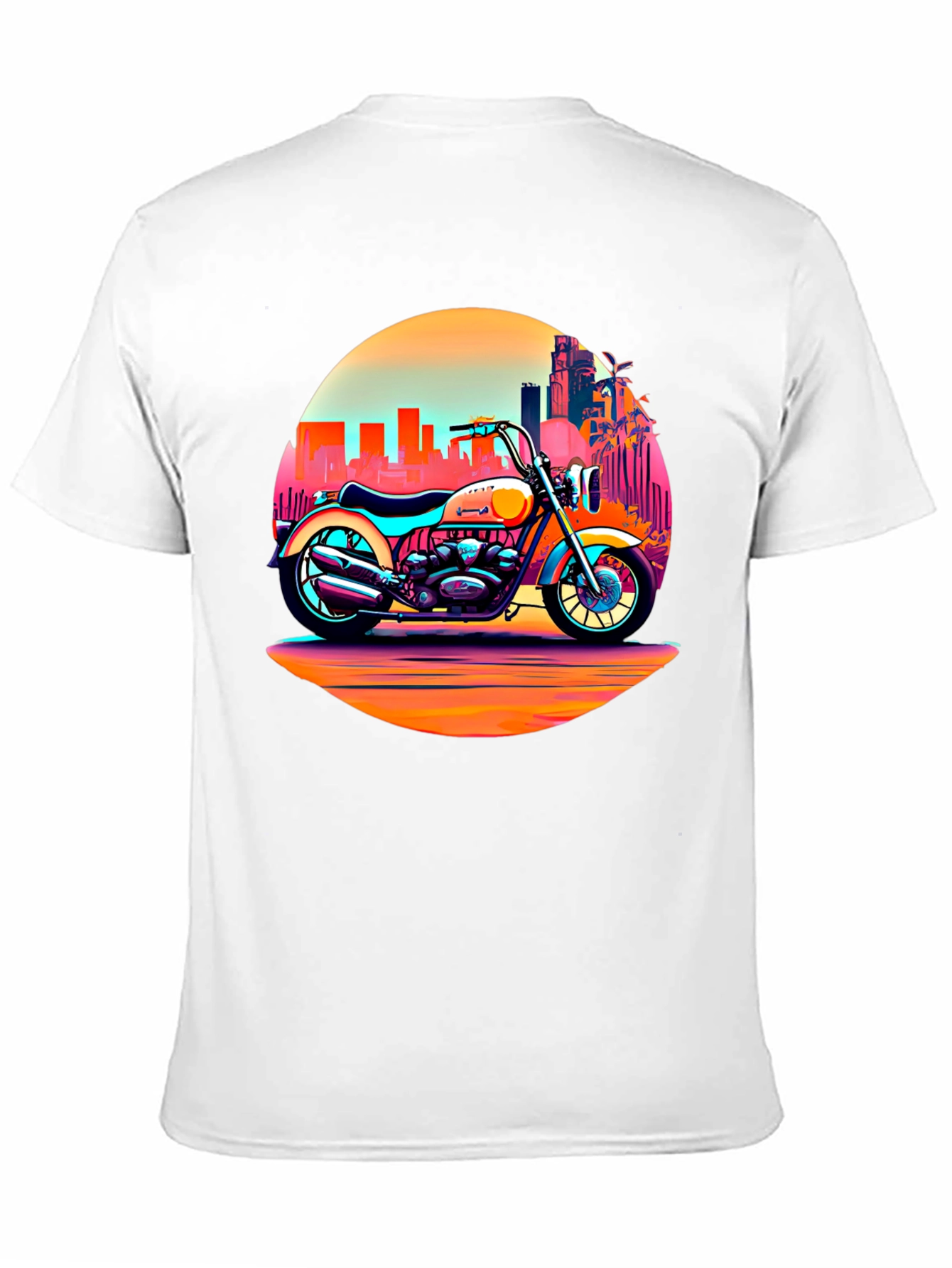 Retro Motorcycle Graphic T-Shirt