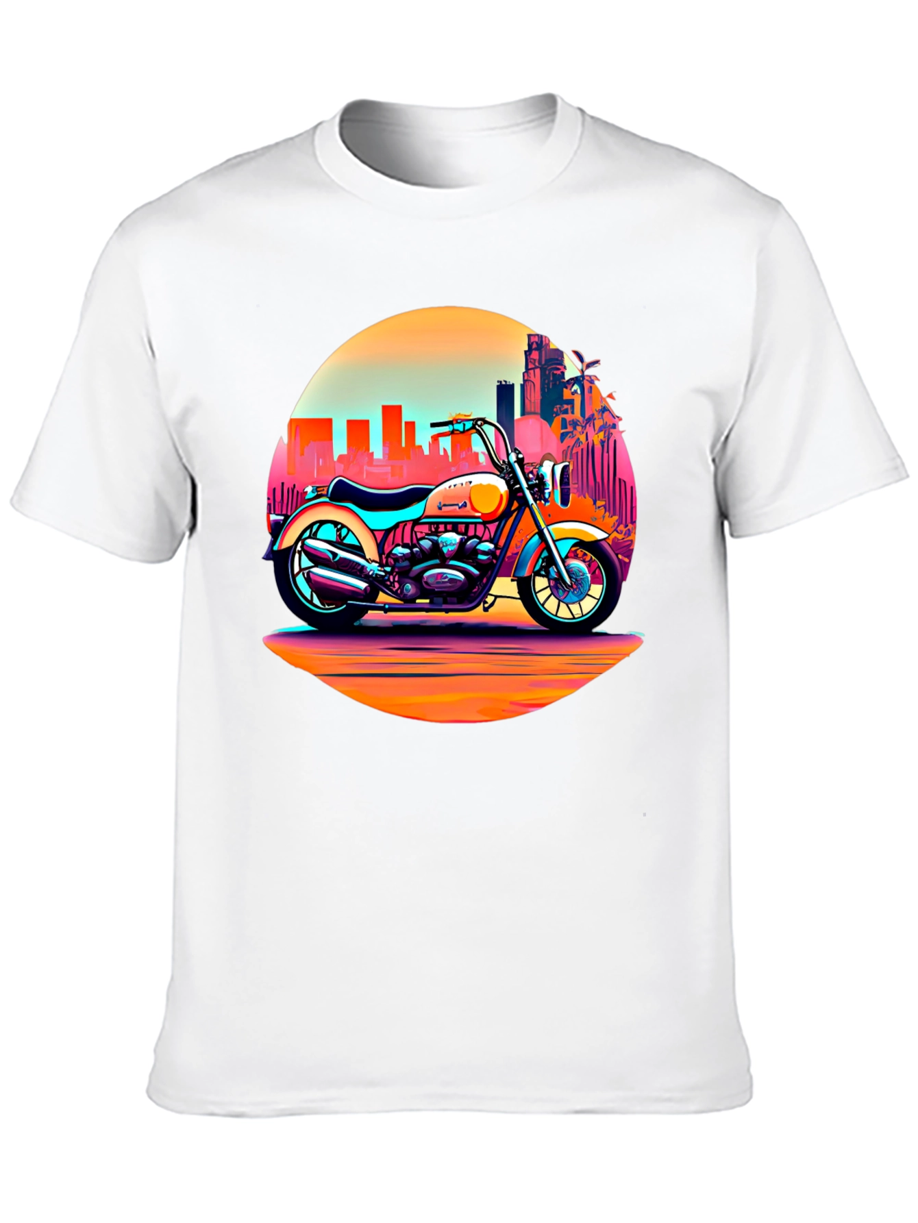 Retro Motorcycle Graphic T-Shirt
