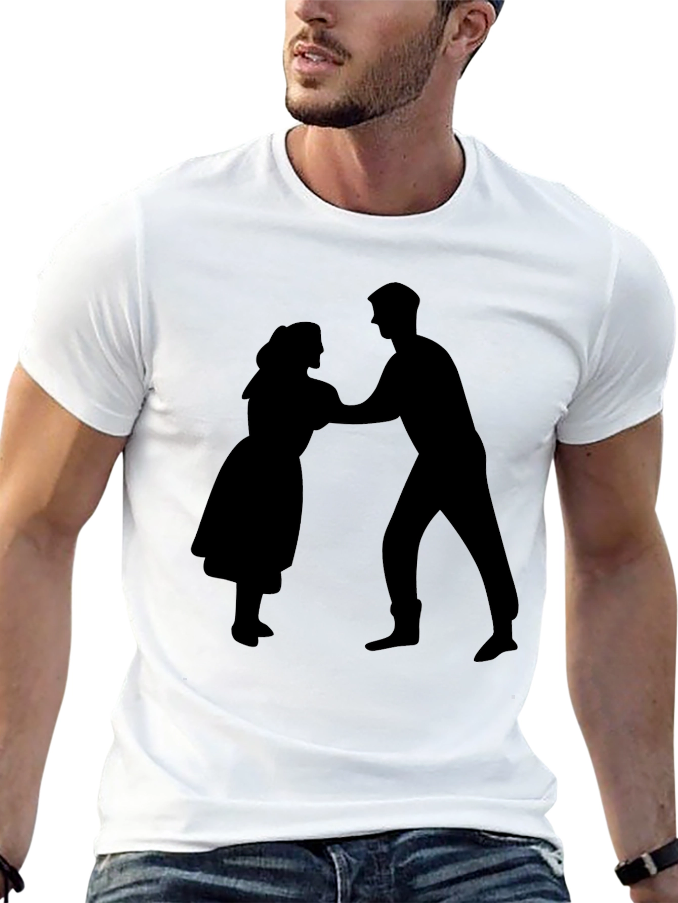 Silhouette Dance Tee - Romantic Retro Style