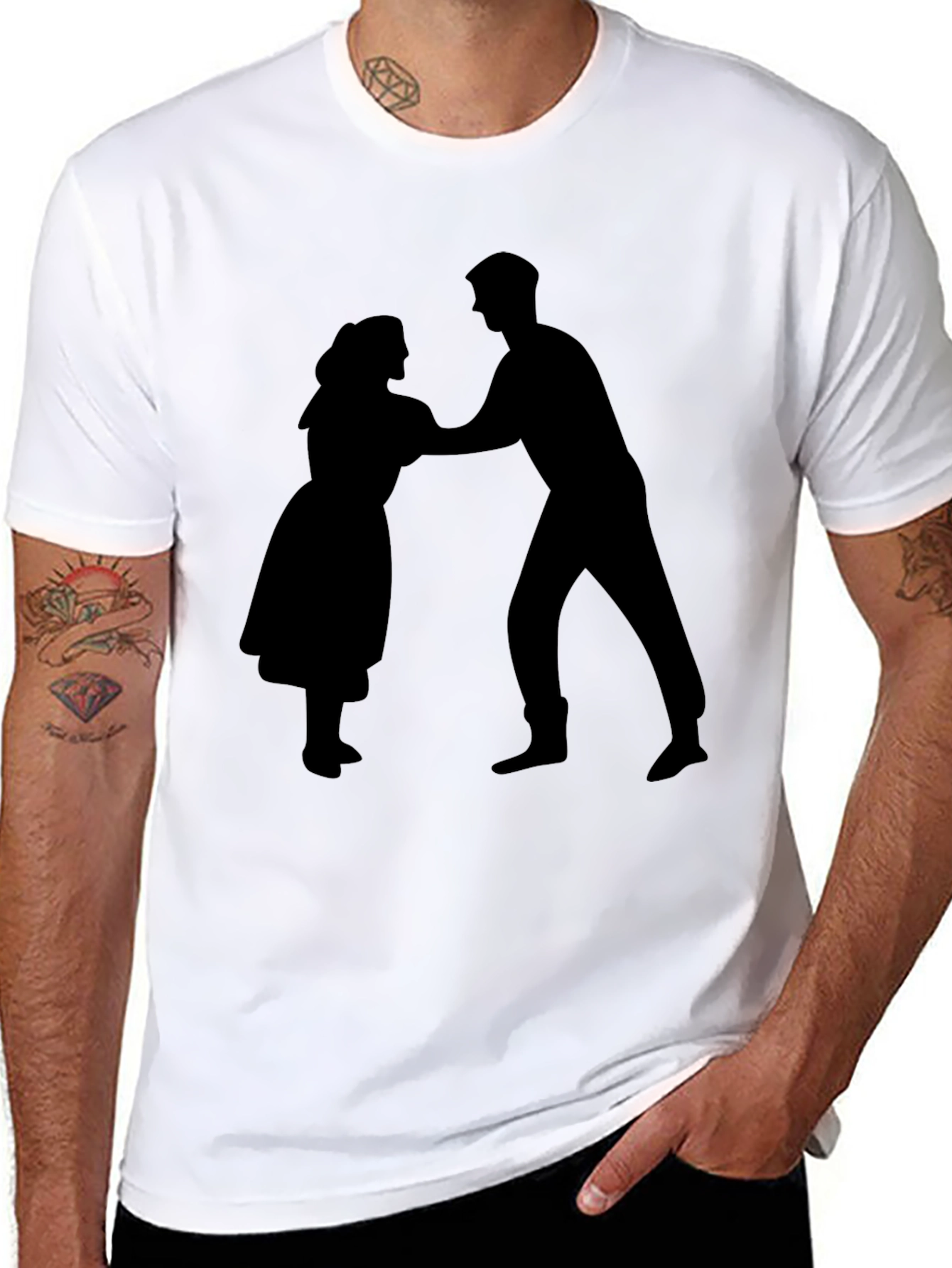 Silhouette Dance Tee - Romantic Retro Style