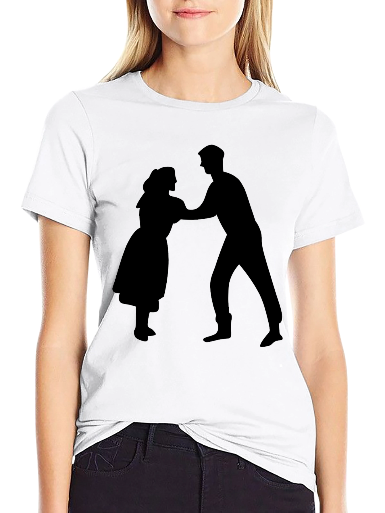 Silhouette Dance Tee - Romantic Retro Style