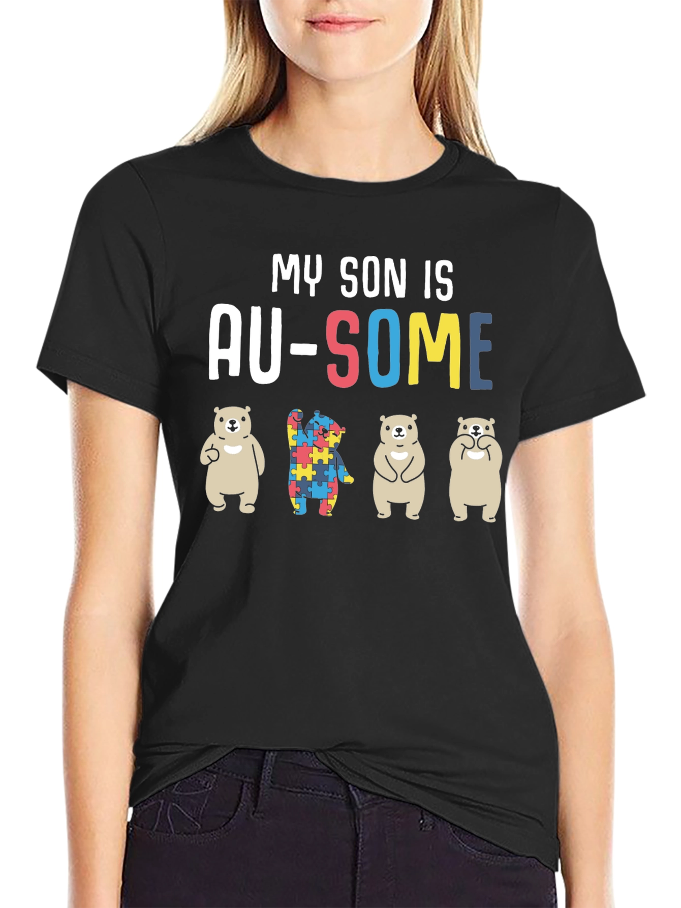 Autism Awareness My Son is Au-Some T-Shirt