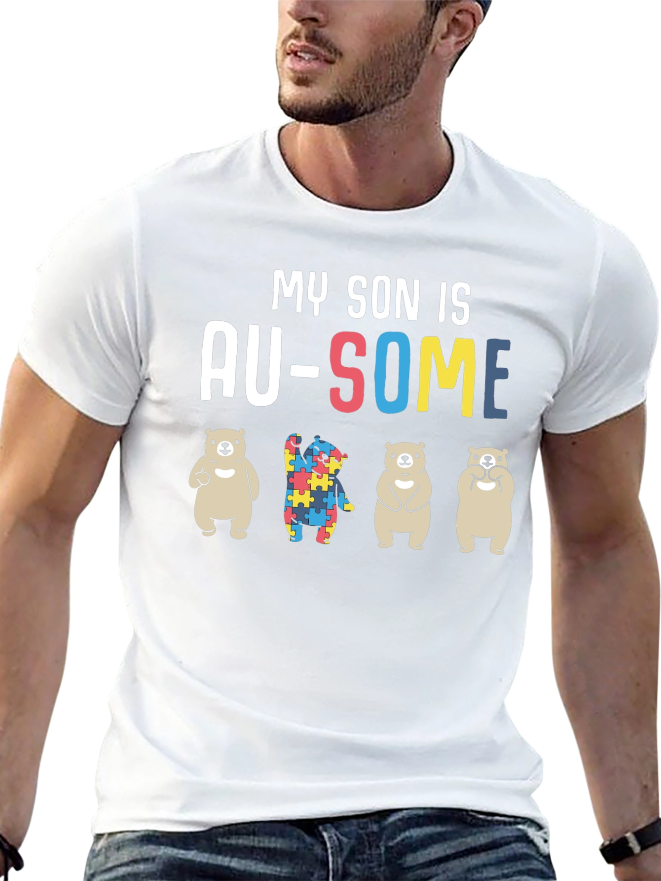 Autism Awareness My Son is Au-Some T-Shirt