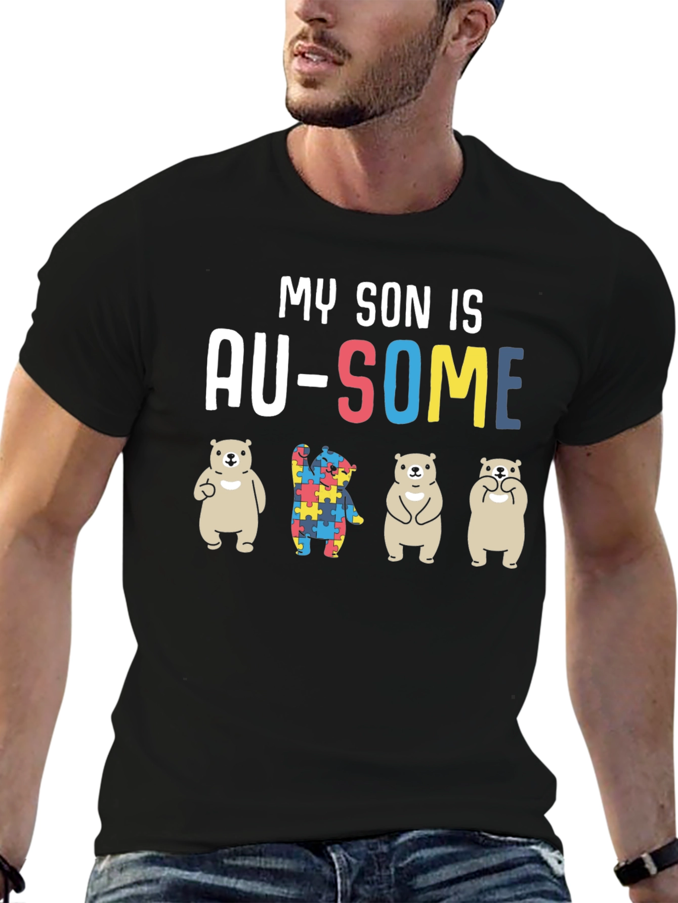 Autism Awareness My Son is Au-Some T-Shirt
