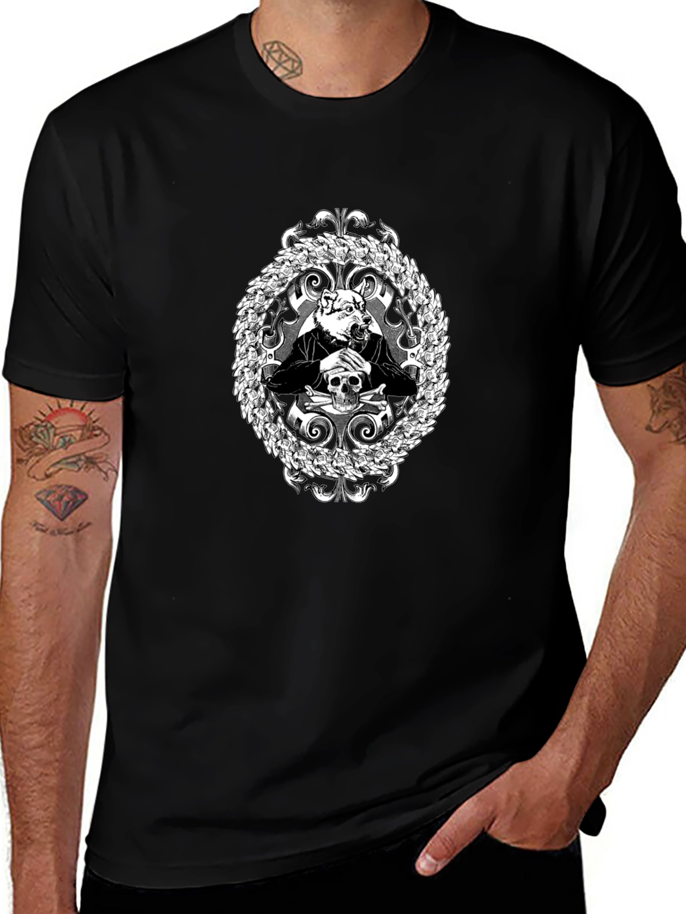 Dogfather Graphic Tee - Black Crew Neck