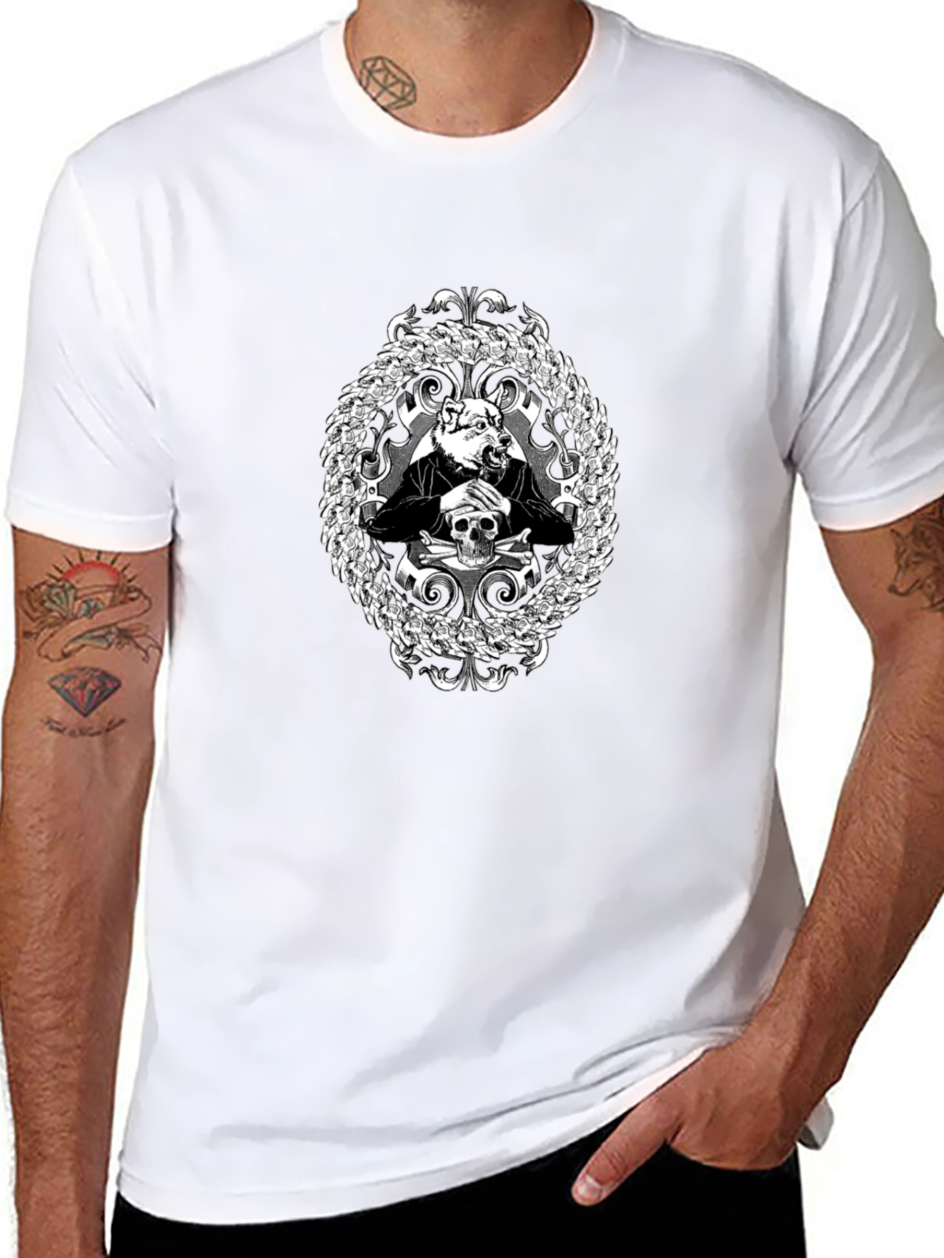 Dogfather Graphic Tee - Black Crew Neck