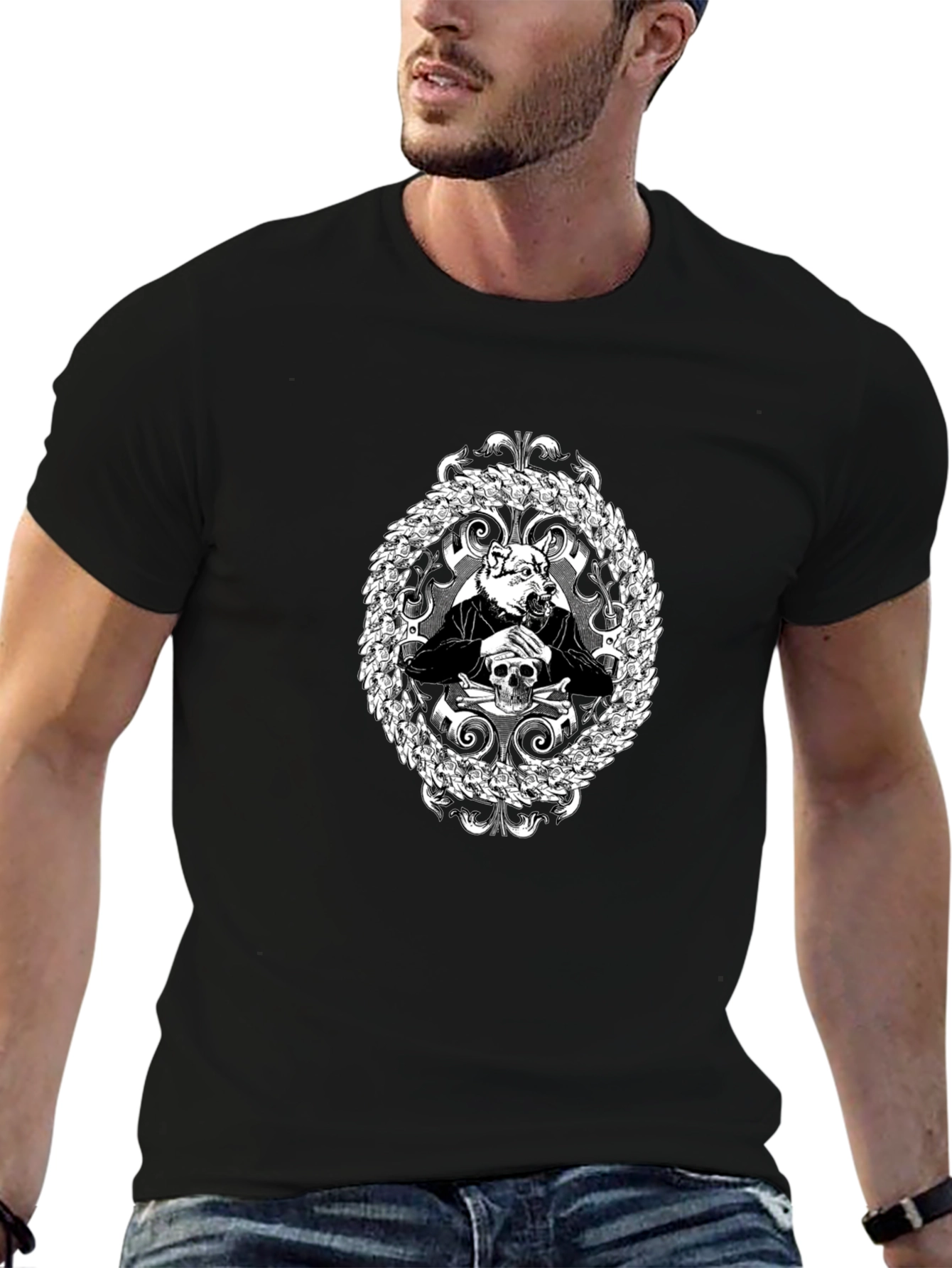 Dogfather Graphic Tee - Black Crew Neck