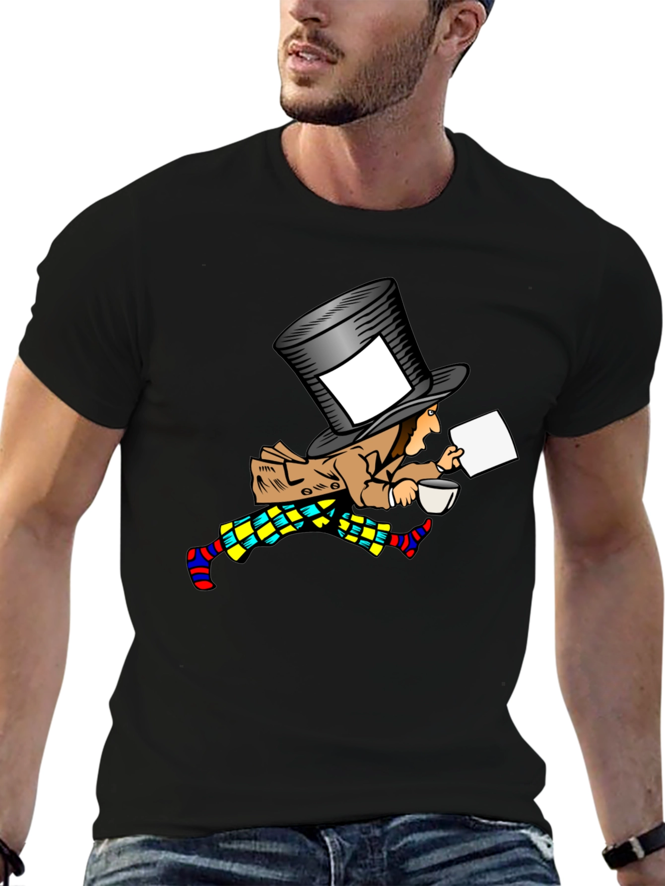 Mad Hatter Cartoon Graphic T-Shirt