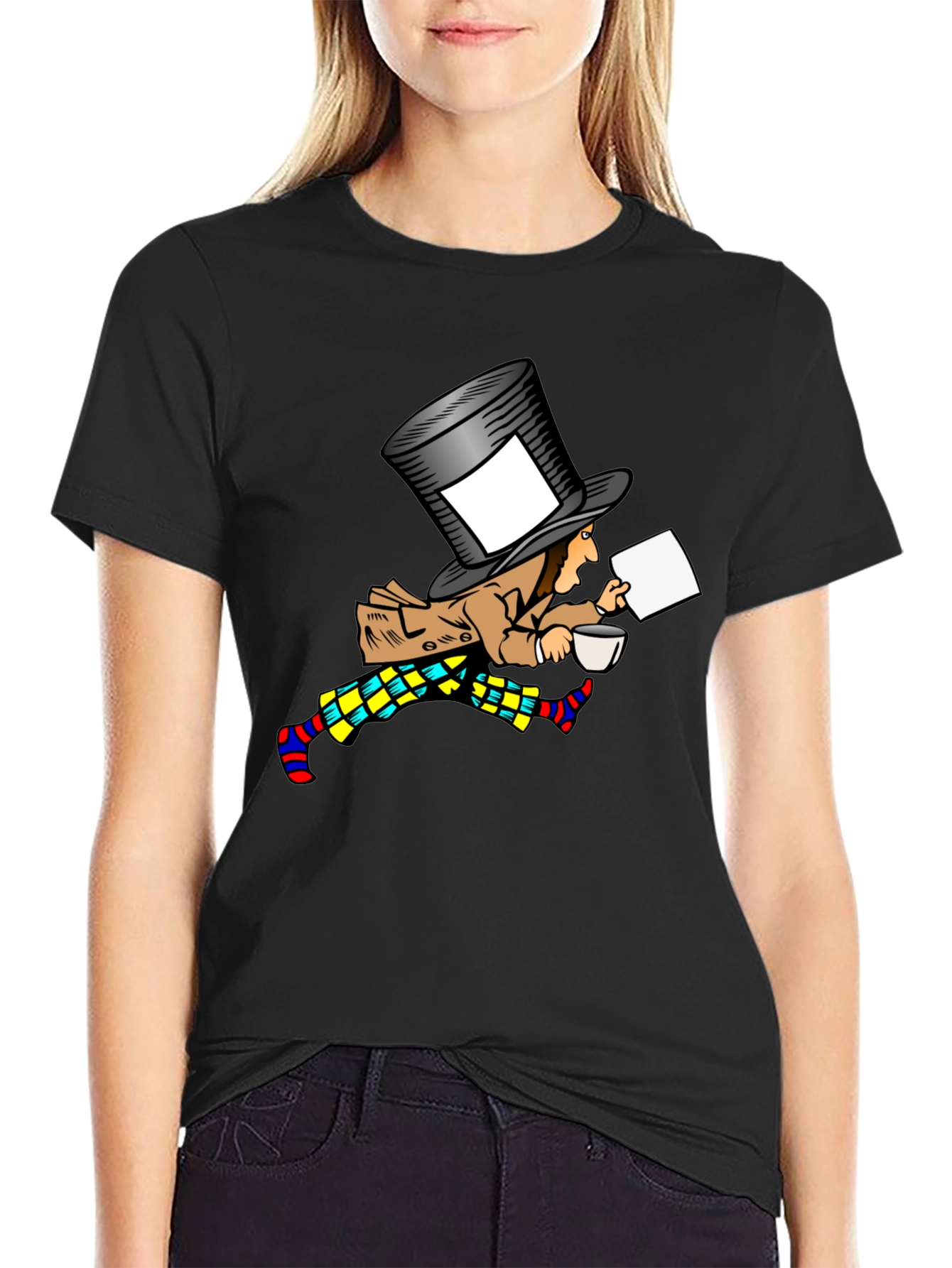 Mad Hatter Cartoon Graphic T-Shirt