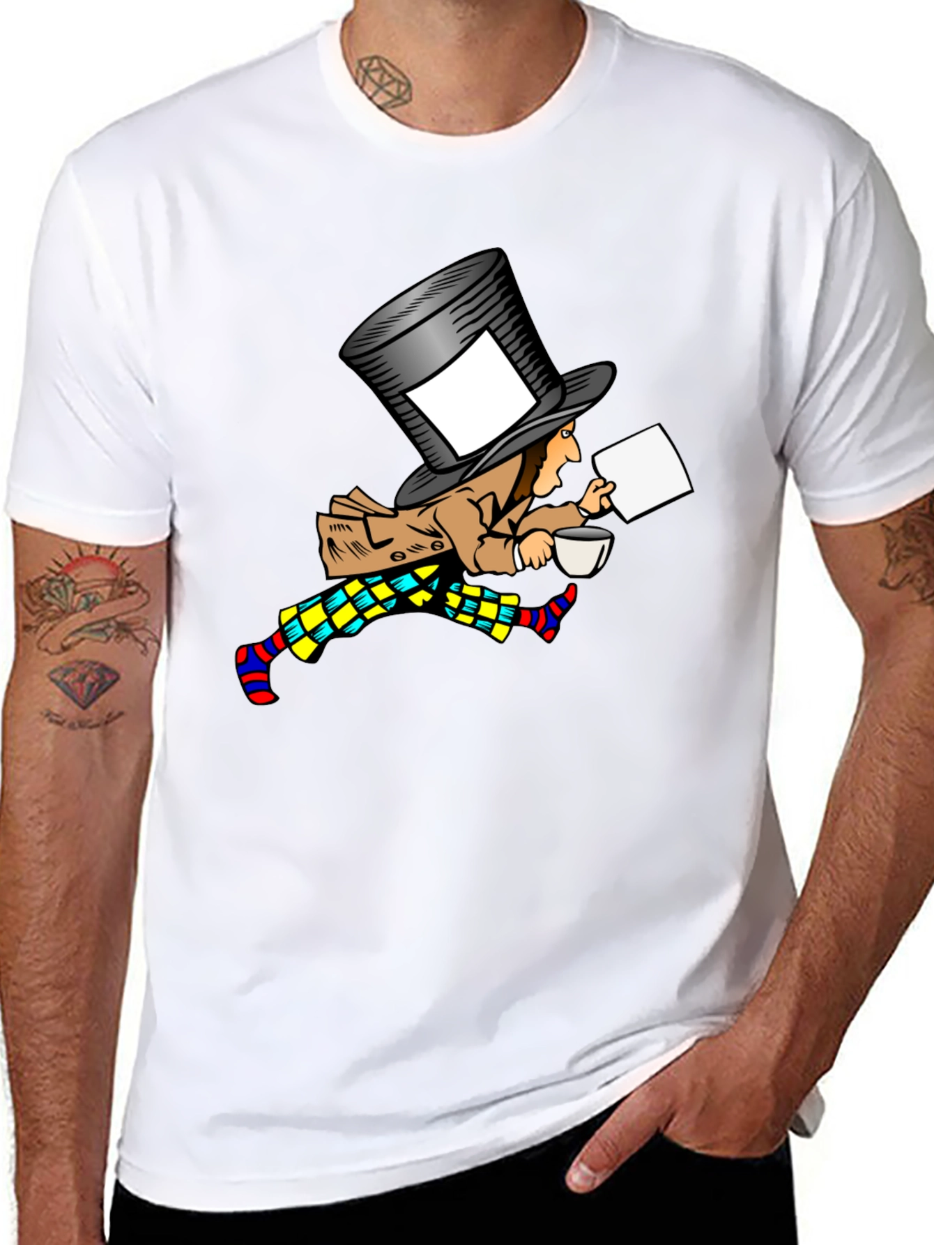 Mad Hatter Cartoon Graphic T-Shirt