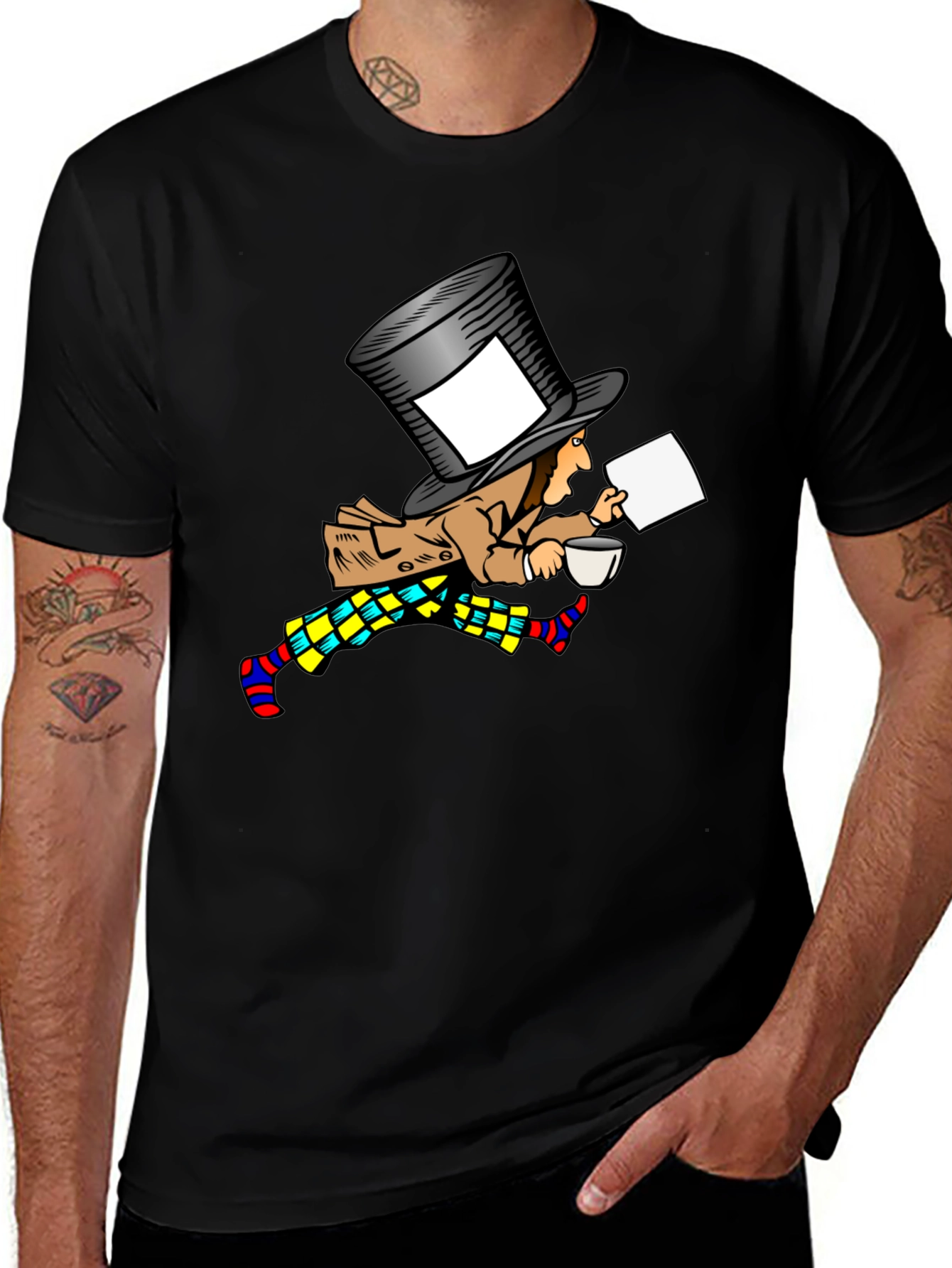Mad Hatter Cartoon Graphic T-Shirt