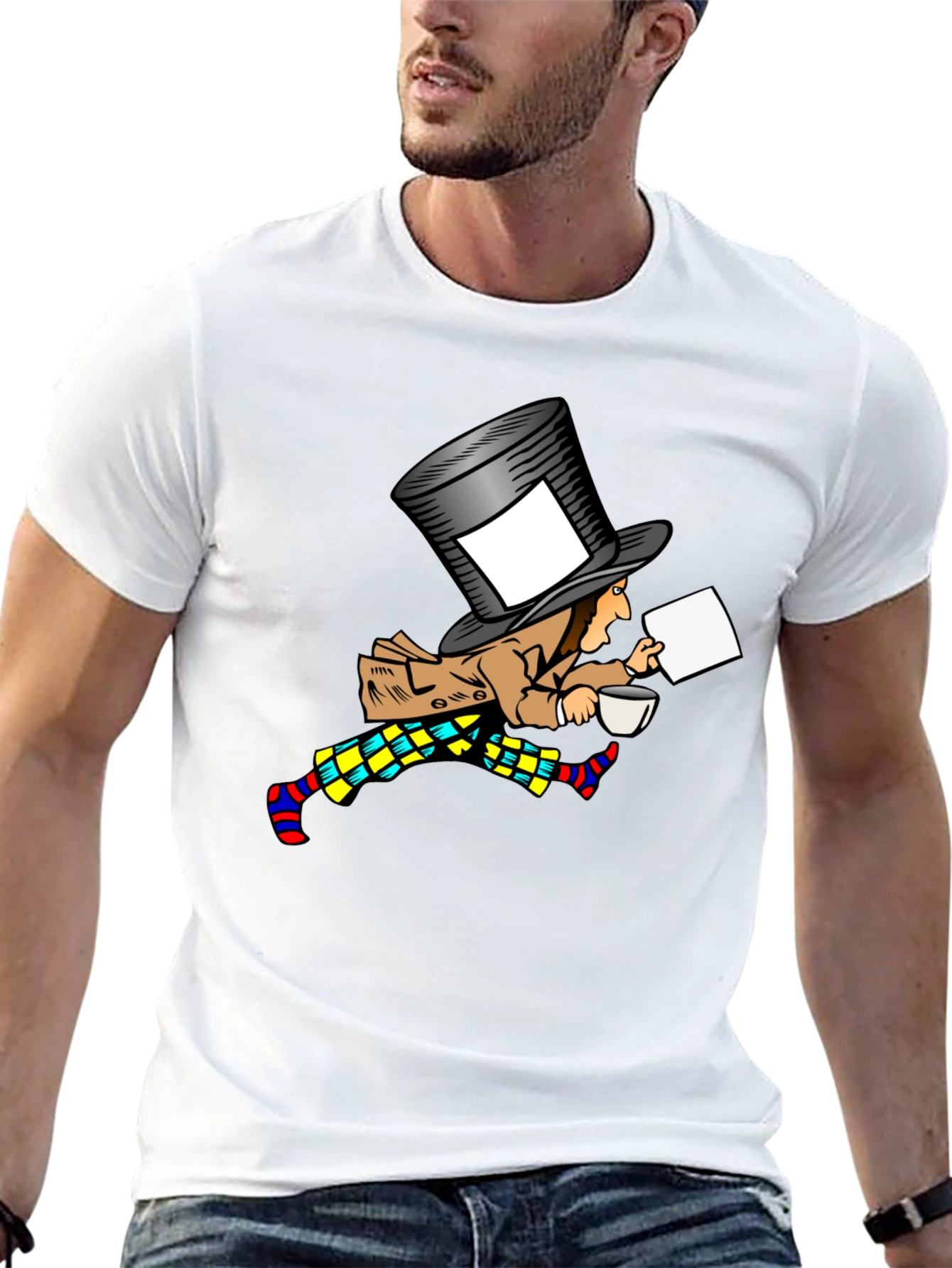 Mad Hatter Cartoon Graphic T-Shirt