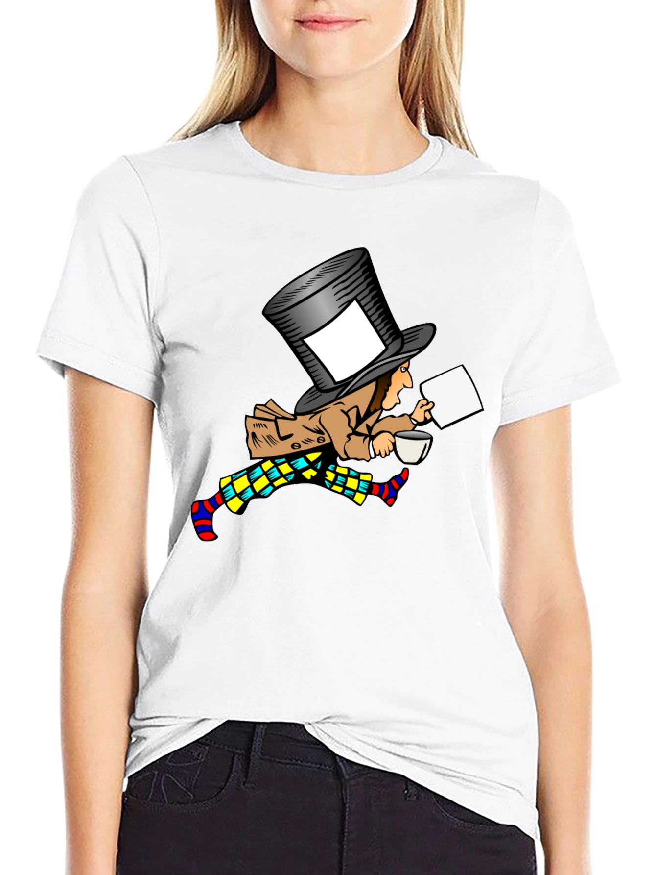 Mad Hatter Cartoon Graphic T-Shirt