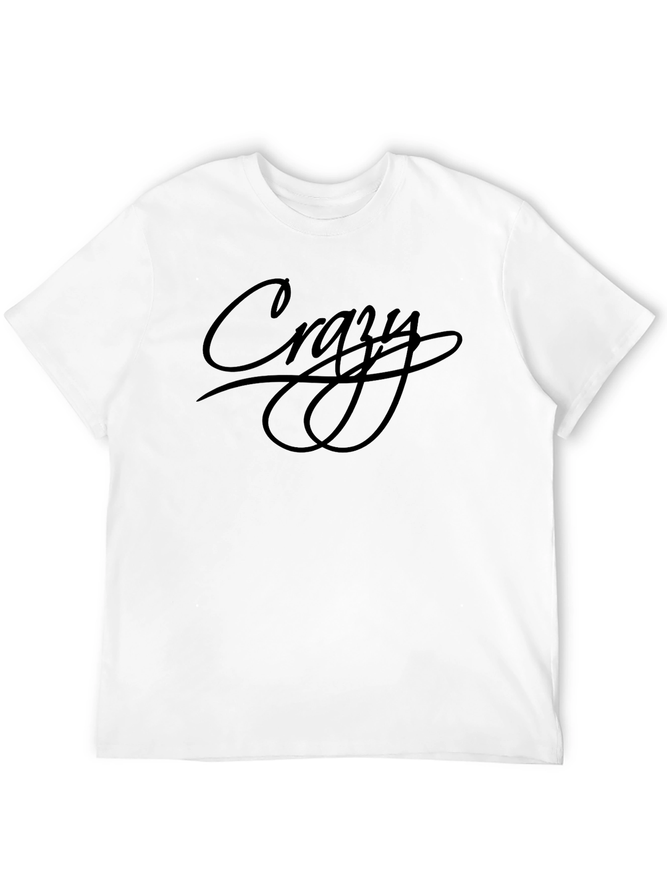 Crazy Graphic Print Crew Neck T-Shirt