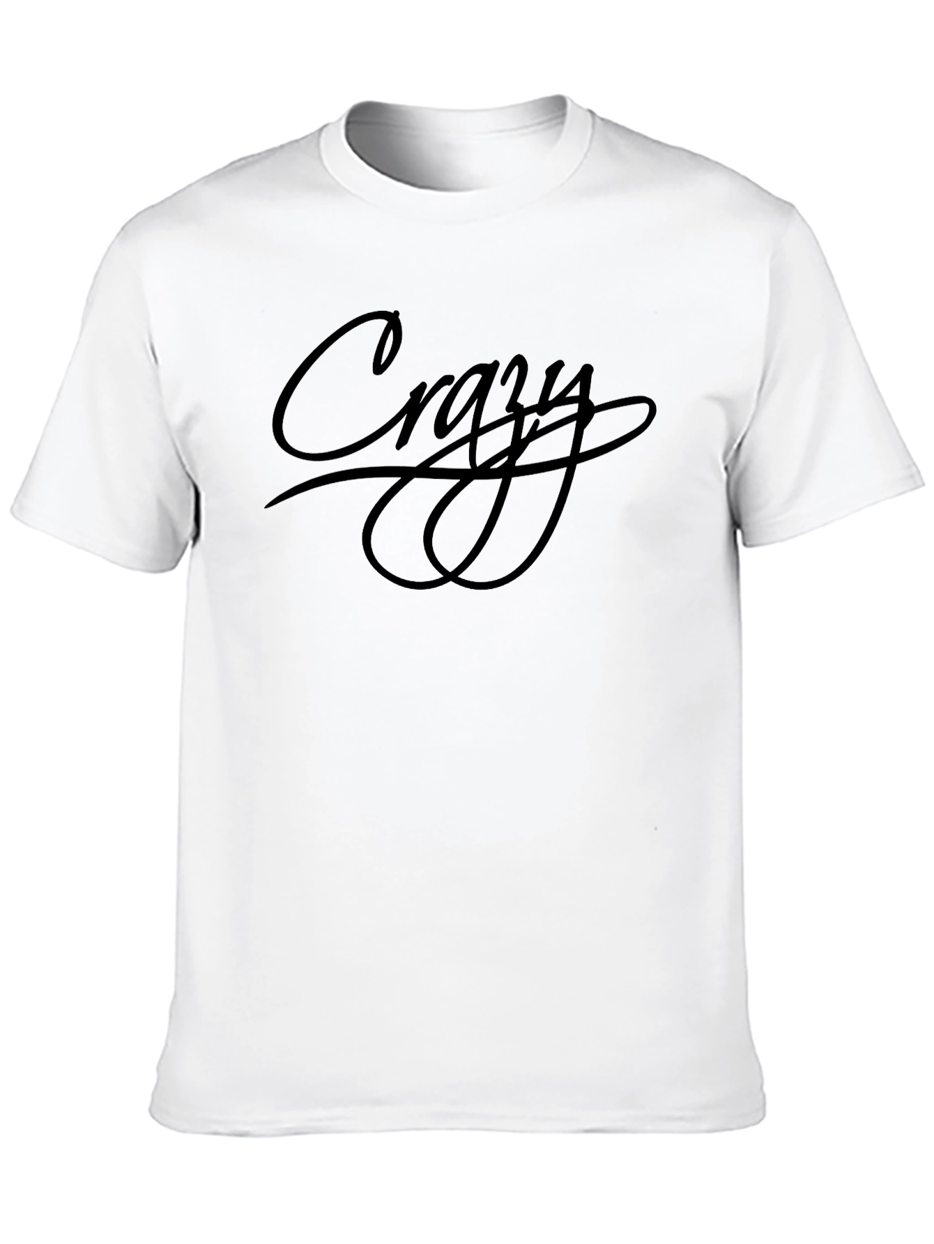 Crazy Graphic Print Crew Neck T-Shirt