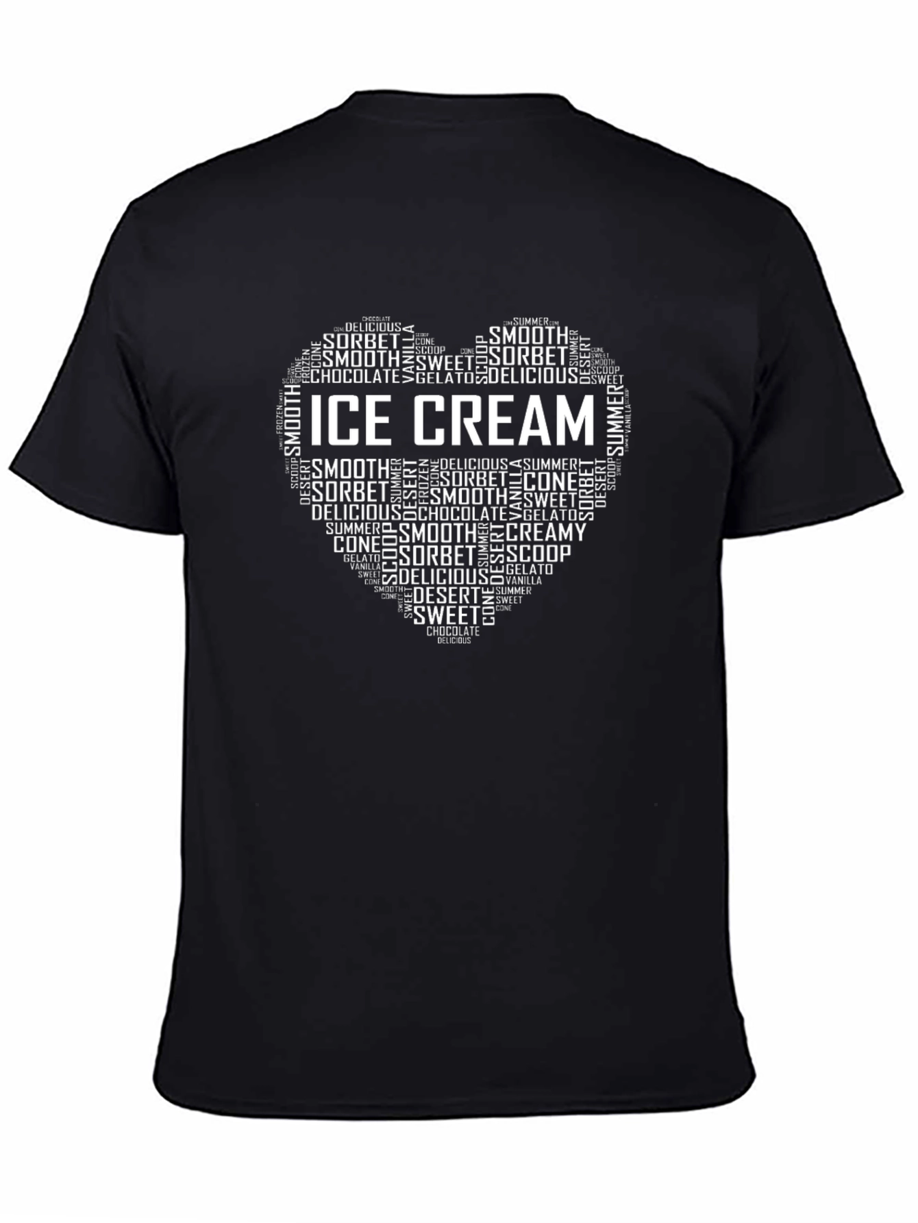 Ice Cream Lovers Word Art T-Shirt