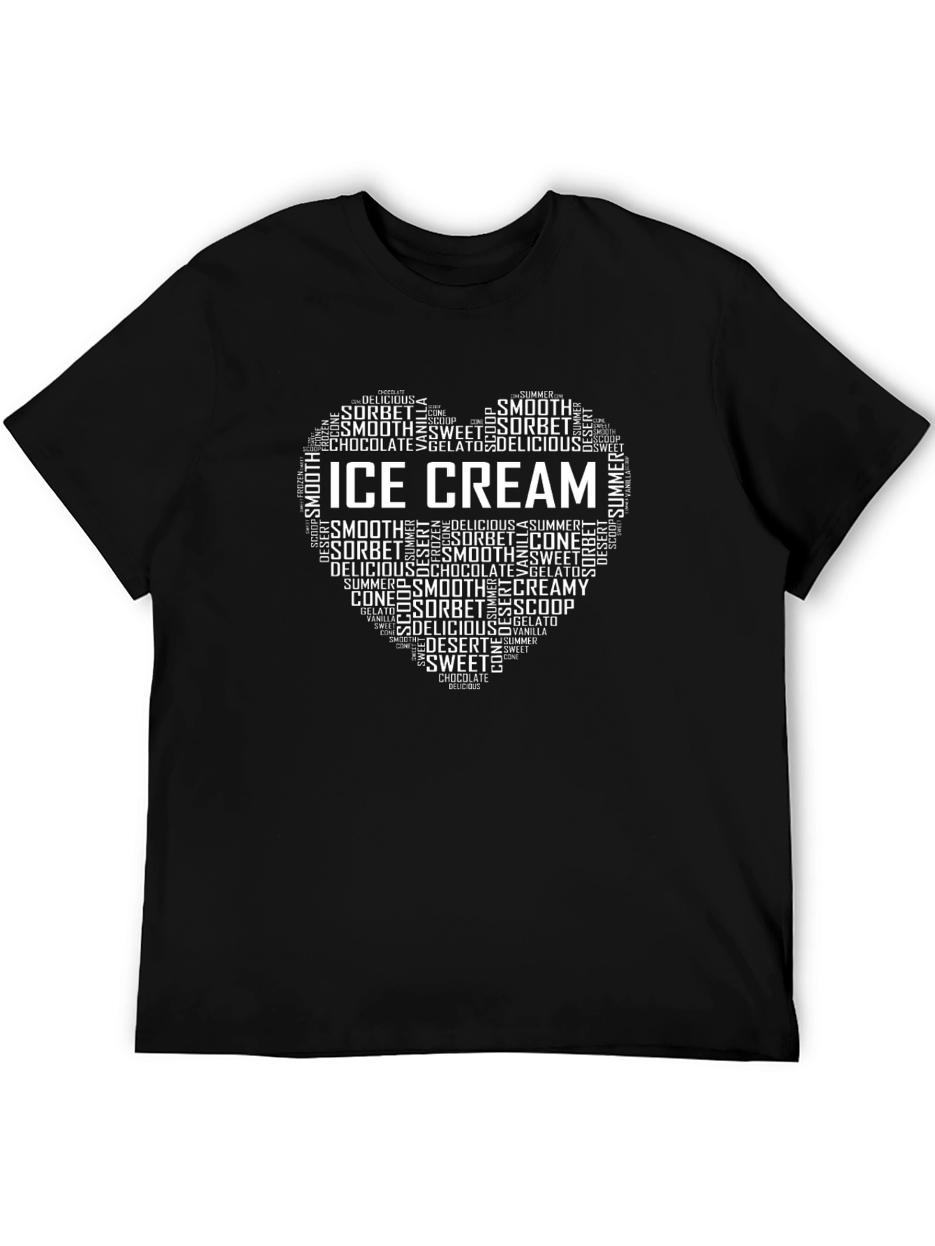 Ice Cream Lovers Word Art T-Shirt