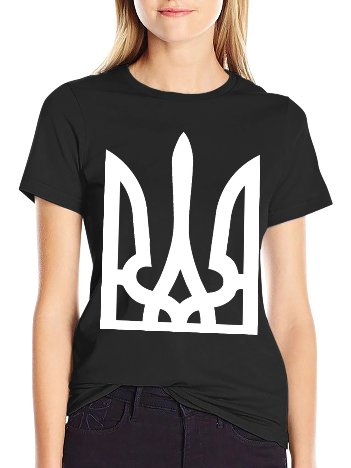 Ukraine Trident Symbol Black T-Shirt