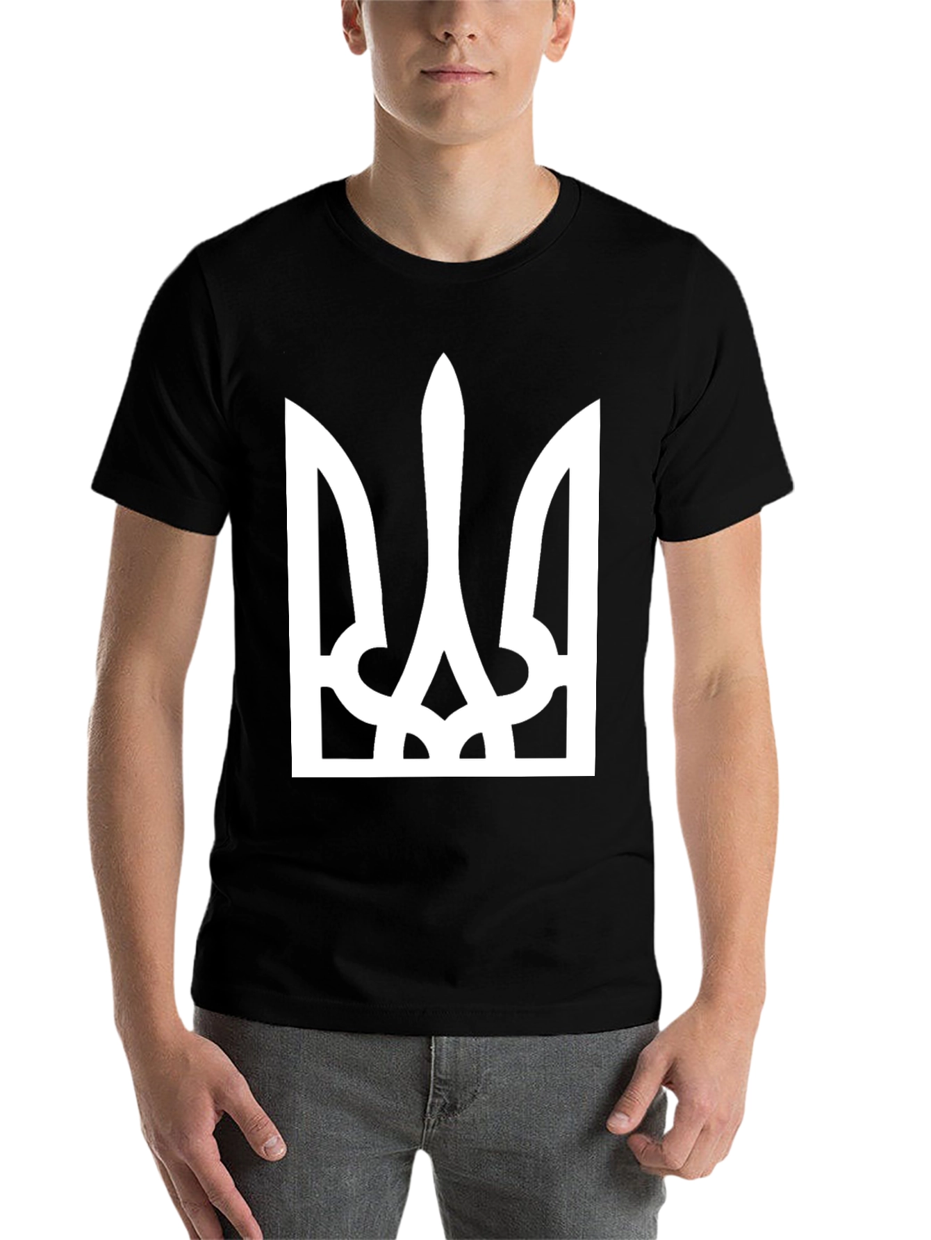 Ukraine Trident Symbol Black T-Shirt