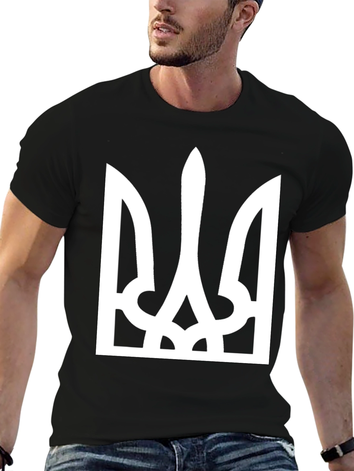 Ukraine Trident Symbol Black T-Shirt
