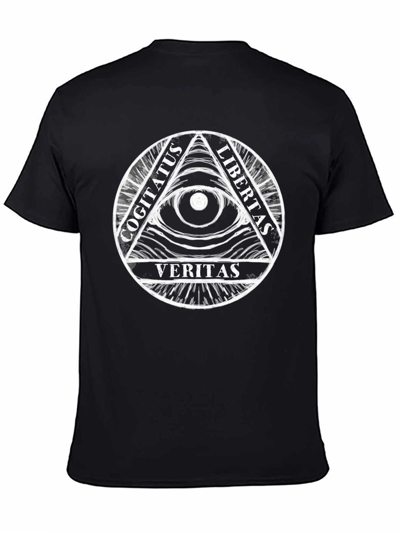 Illuminati Eye Black T-Shirt - Cogitatus Veritas Libertas