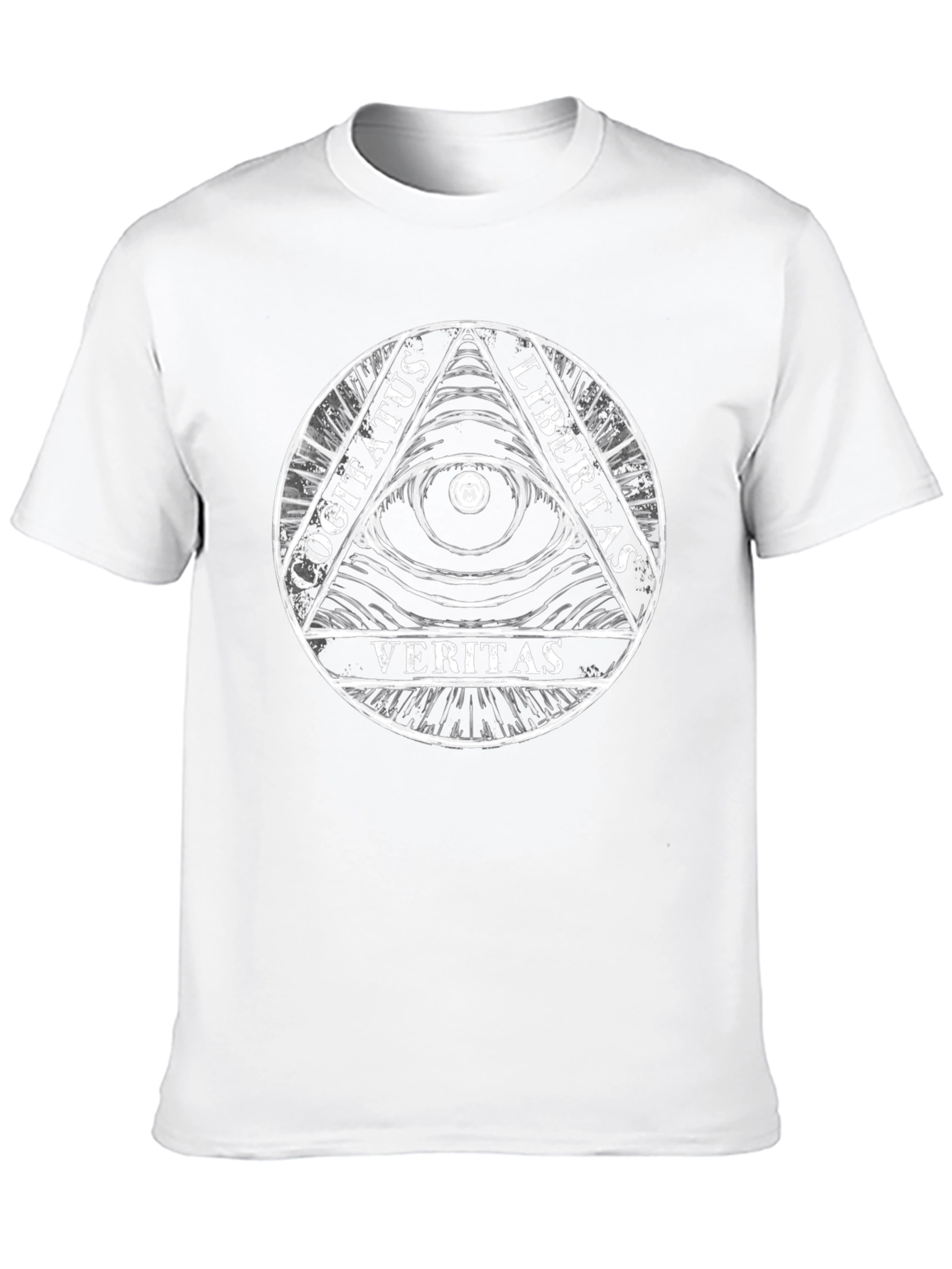 Illuminati Eye Black T-Shirt - Cogitatus Veritas Libertas