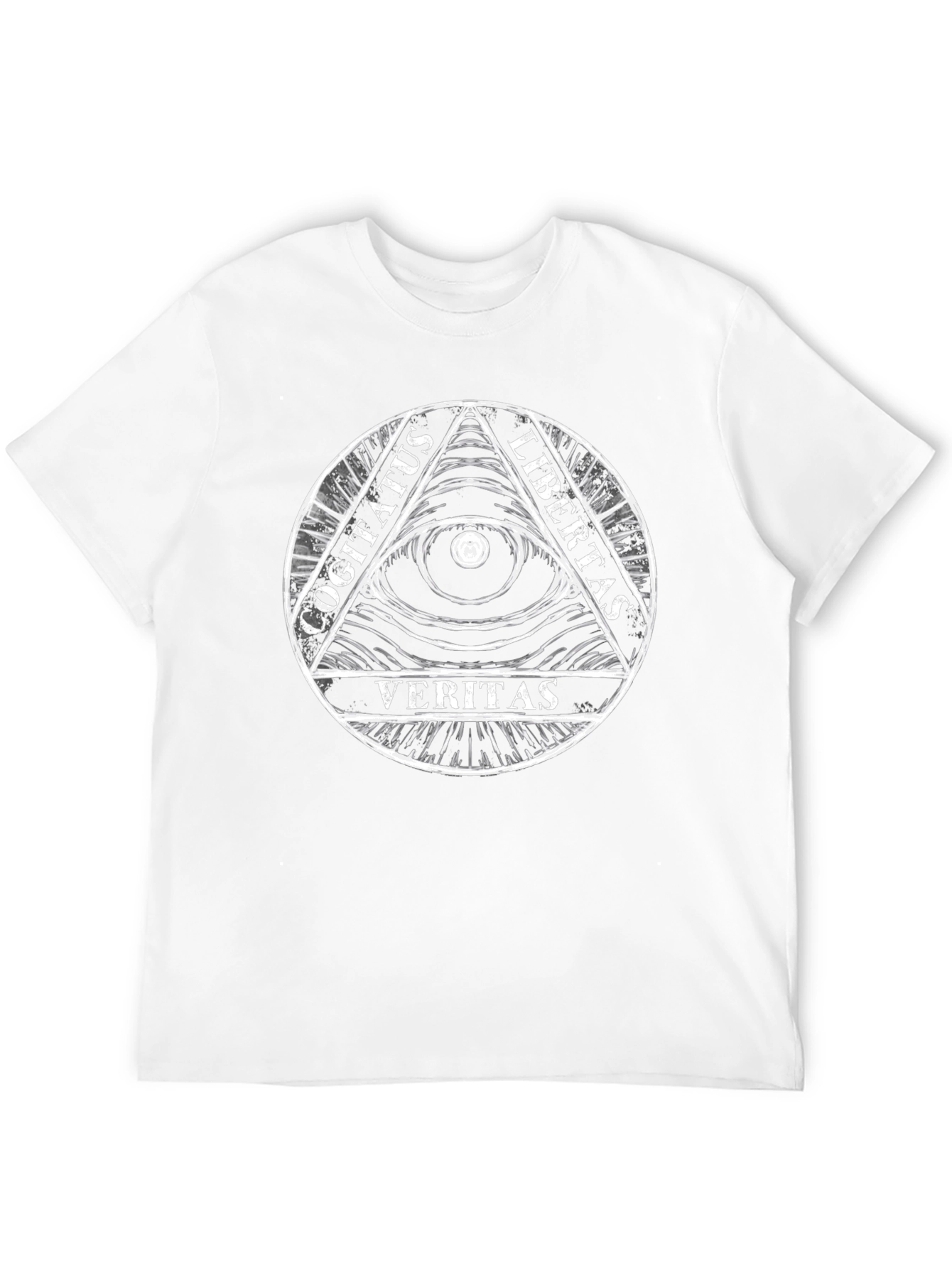 Illuminati Eye Black T-Shirt - Cogitatus Veritas Libertas
