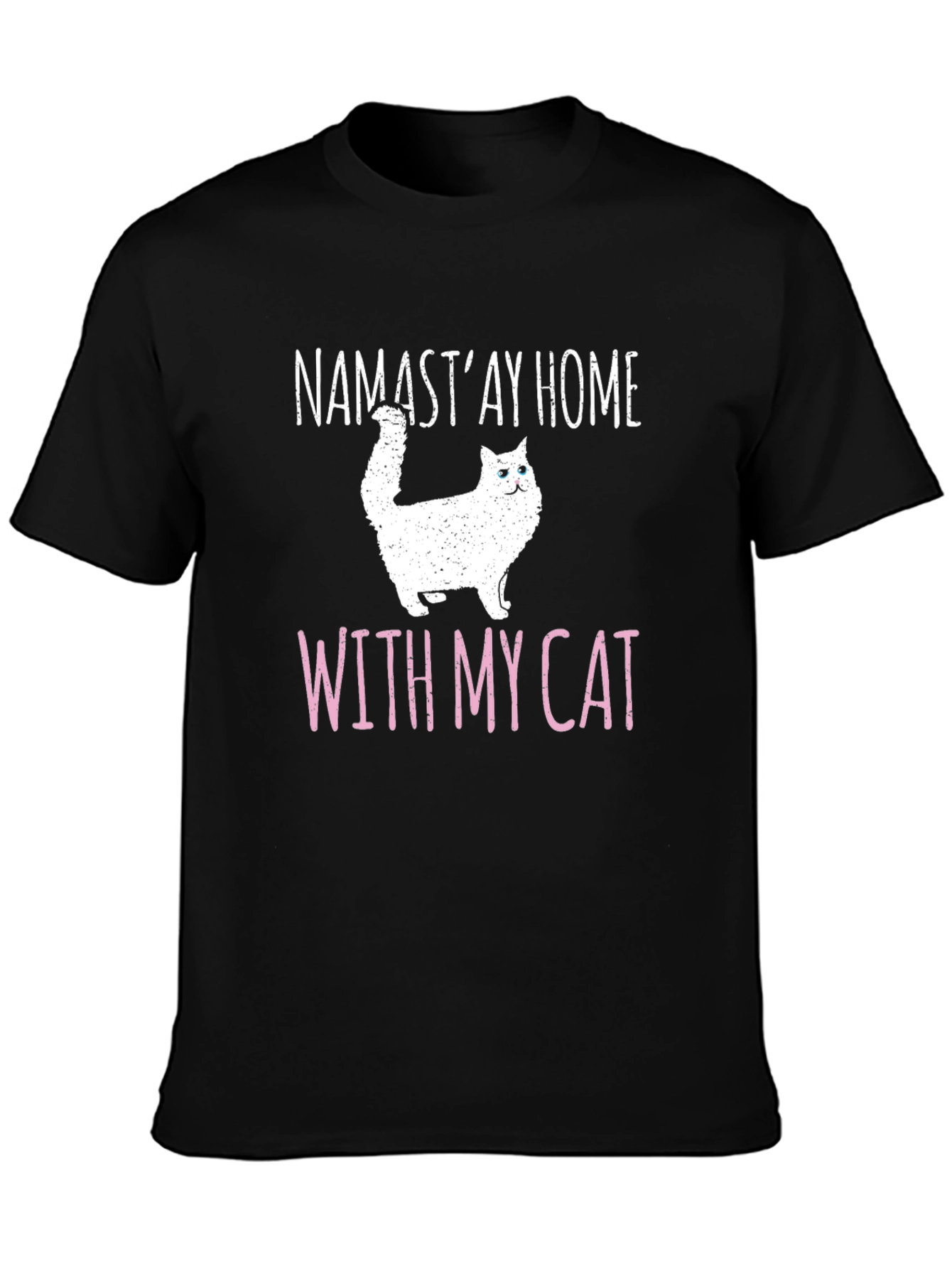 Namastay Home With My Cat T-Shirt