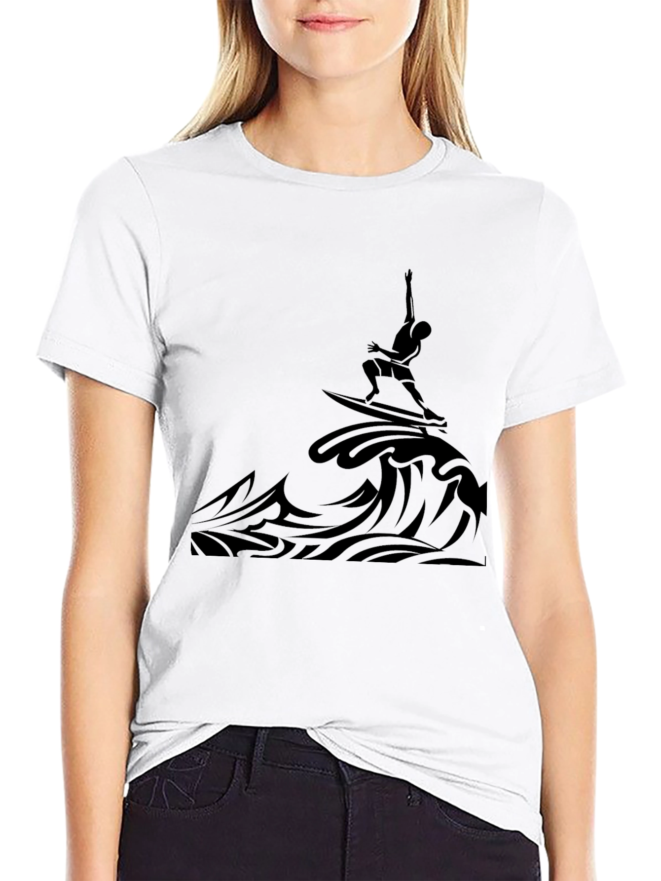Black Surfer Graphic Tee