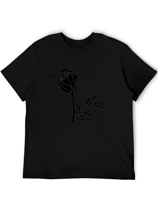 Black Rose Graphic Tee - Stylish Menswear