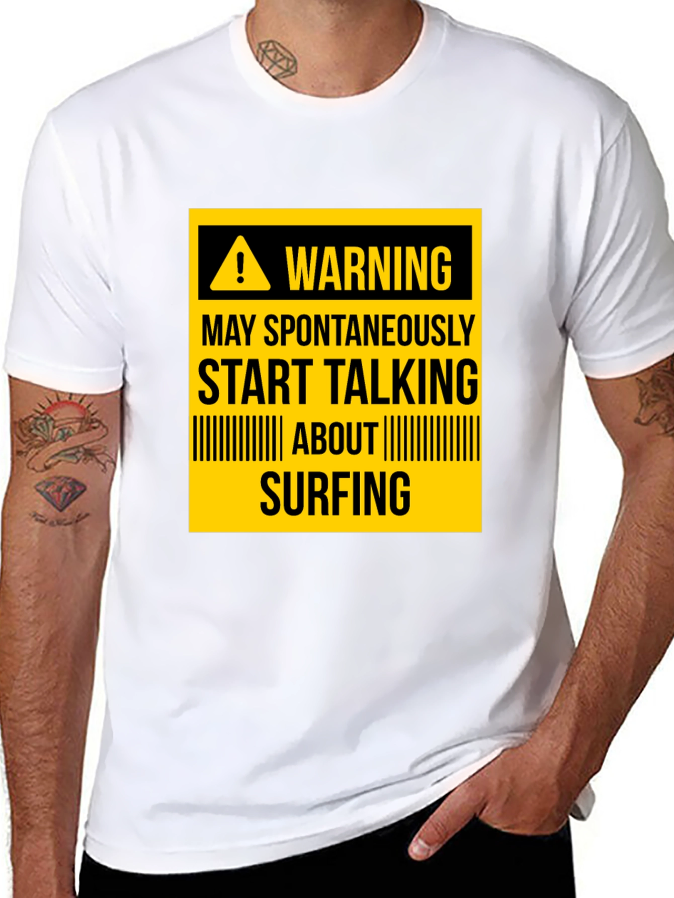 Warning Surfing T-Shirt - Funny Surfer Gift