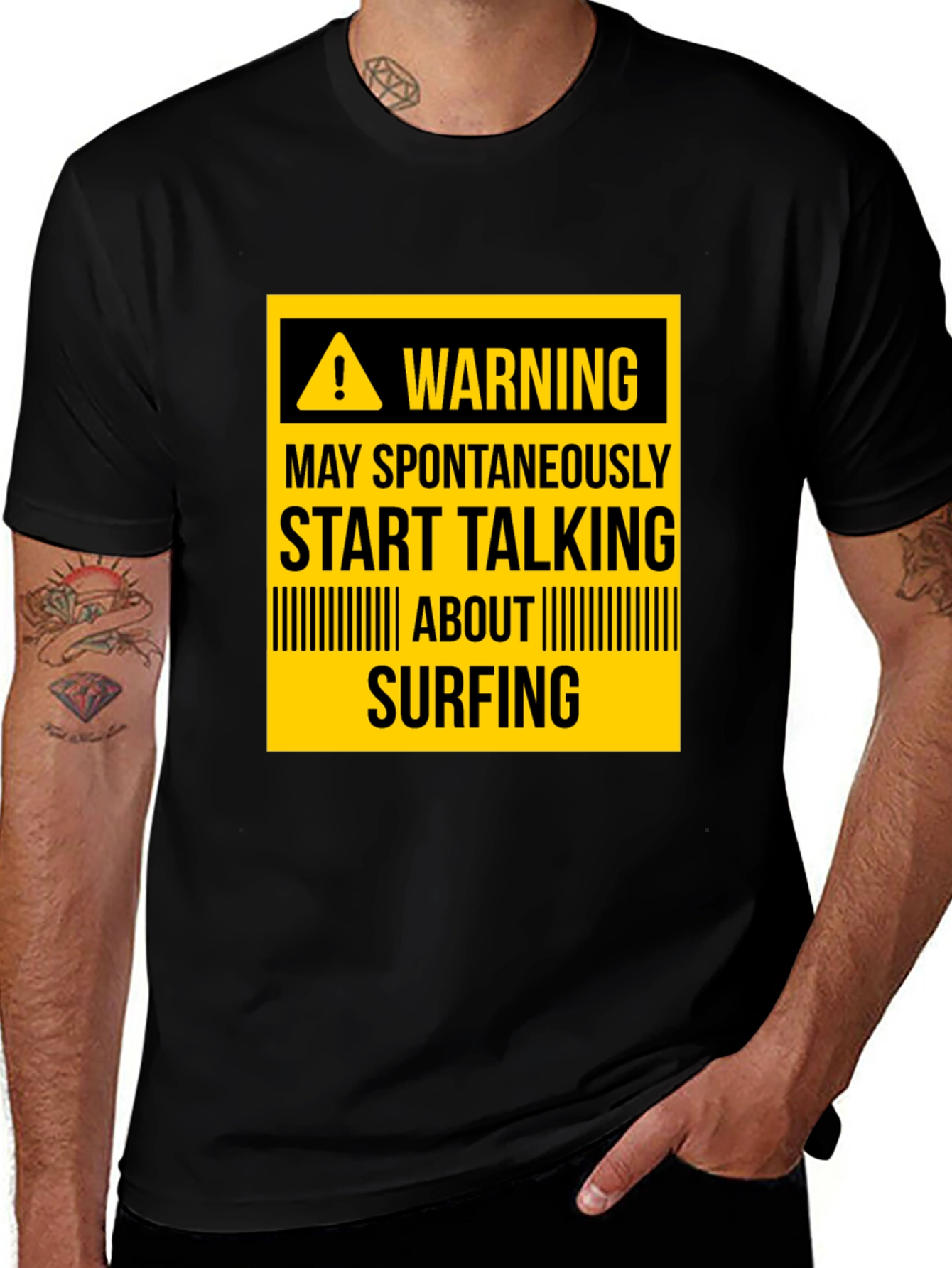 Warning Surfing T-Shirt - Funny Surfer Gift