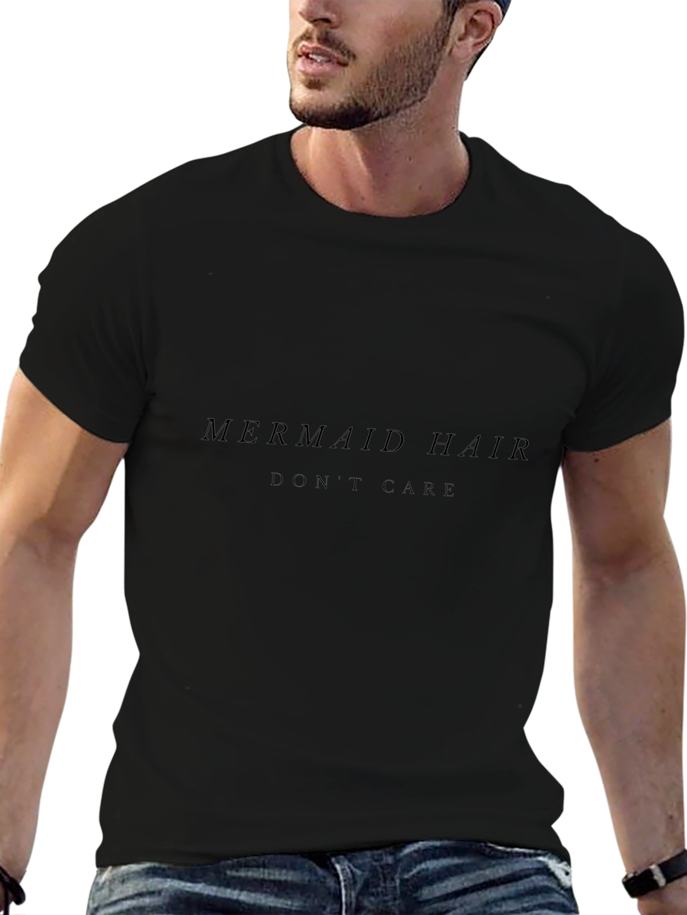 Mermaid Hair Dont Care Tee - Black Unisex T-Shirt