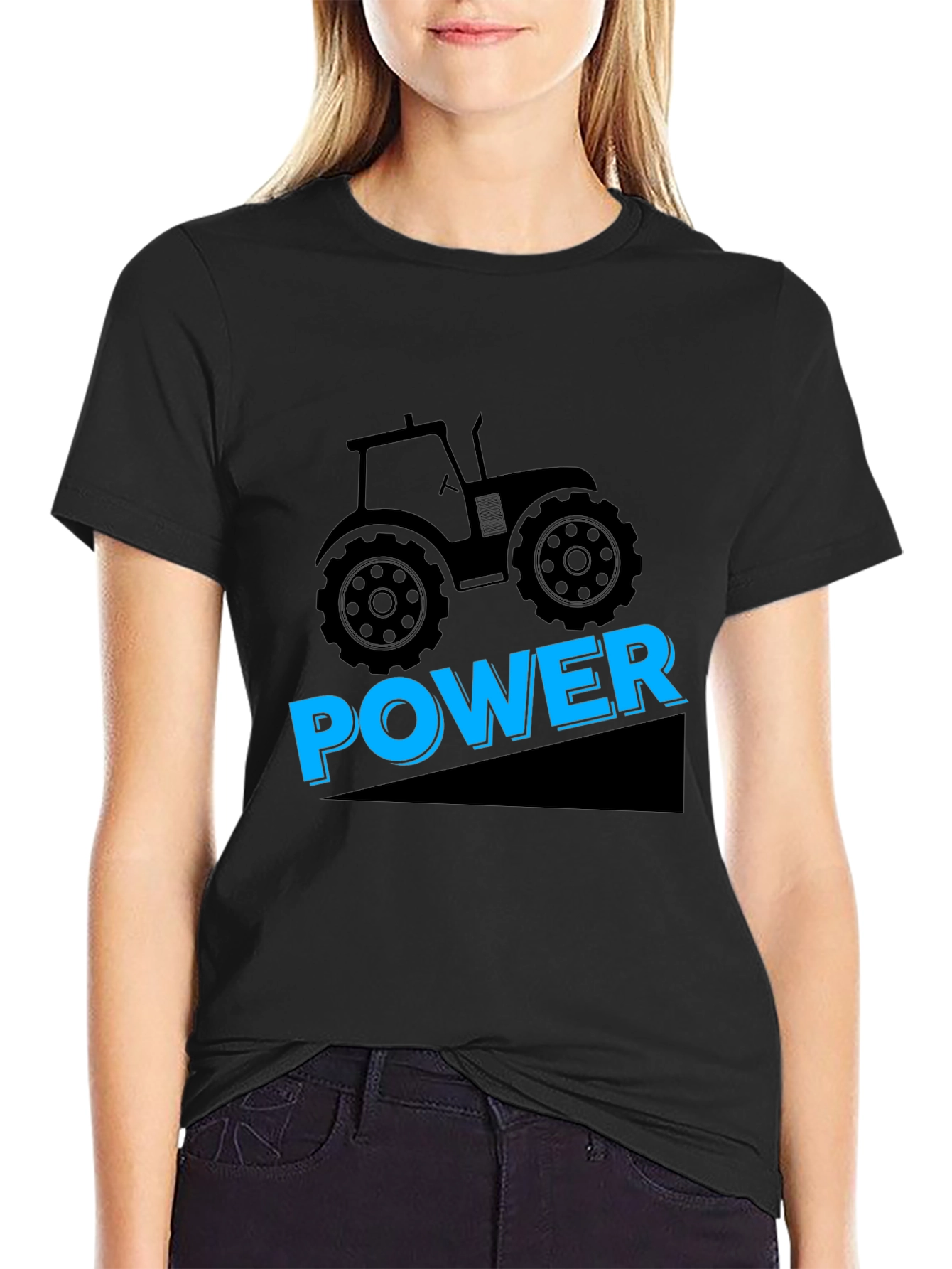 Power Tractor Graphic T-Shirt - Black