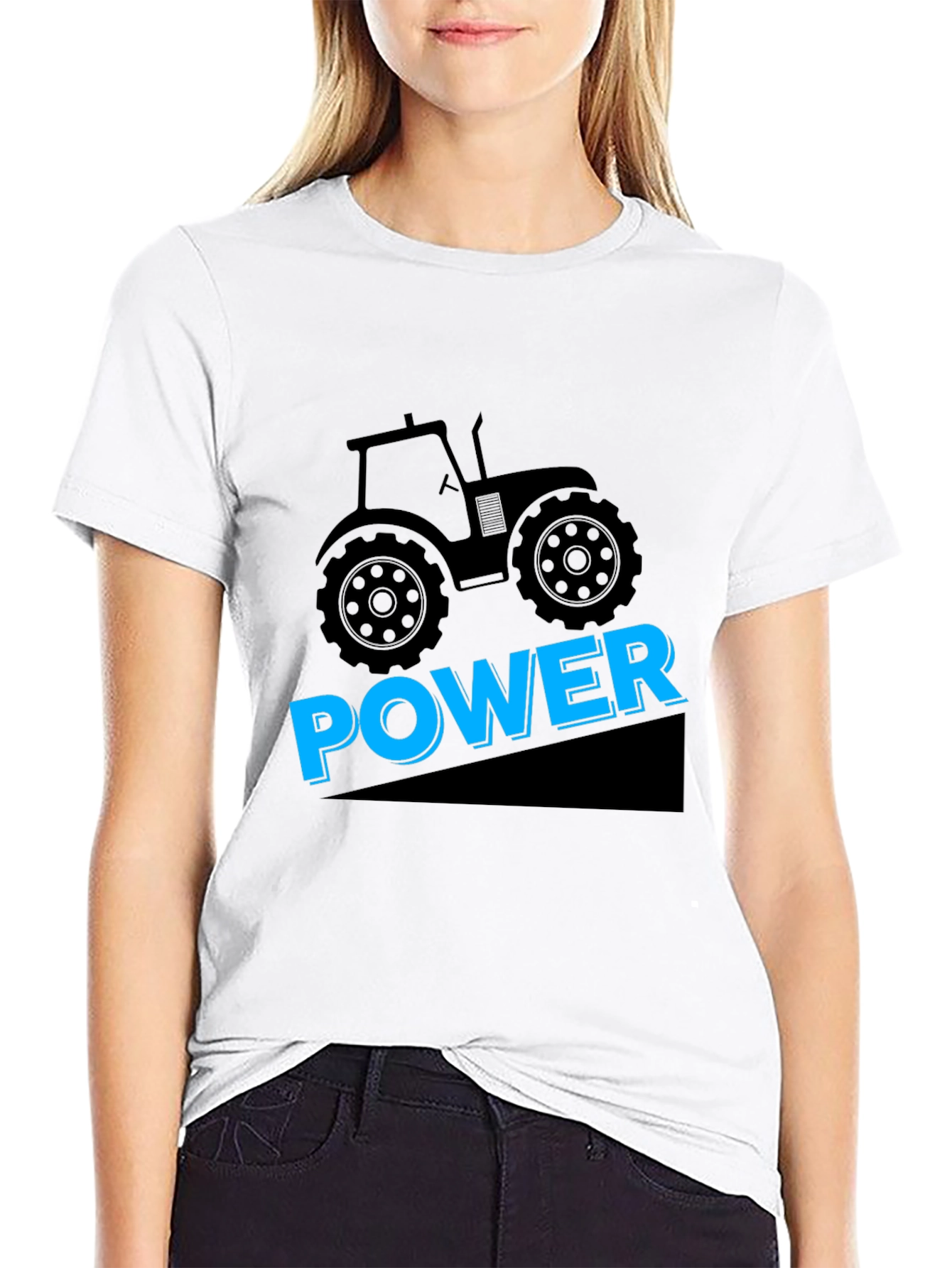 Power Tractor Graphic T-Shirt - Black