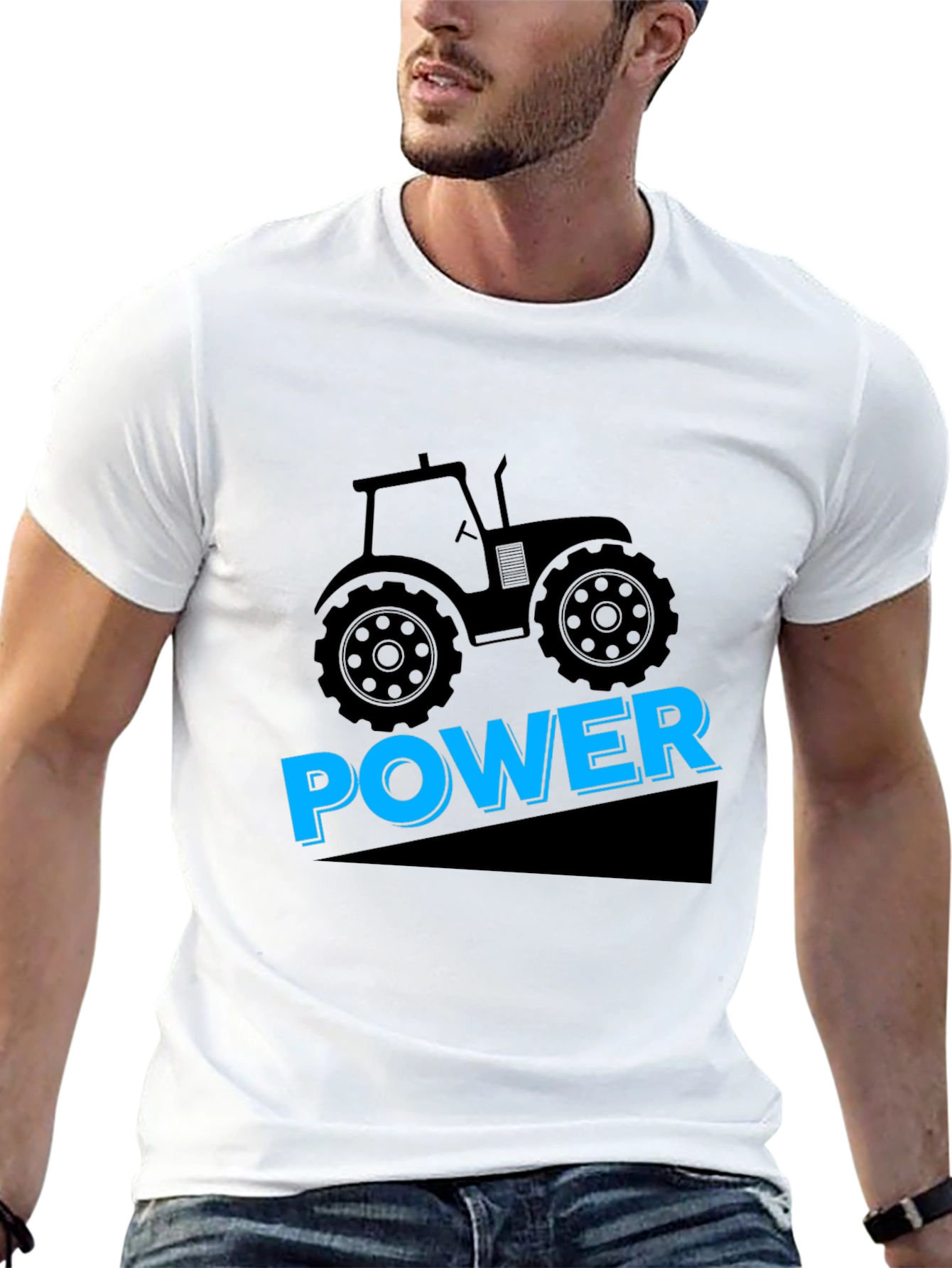 Power Tractor Graphic T-Shirt - Black