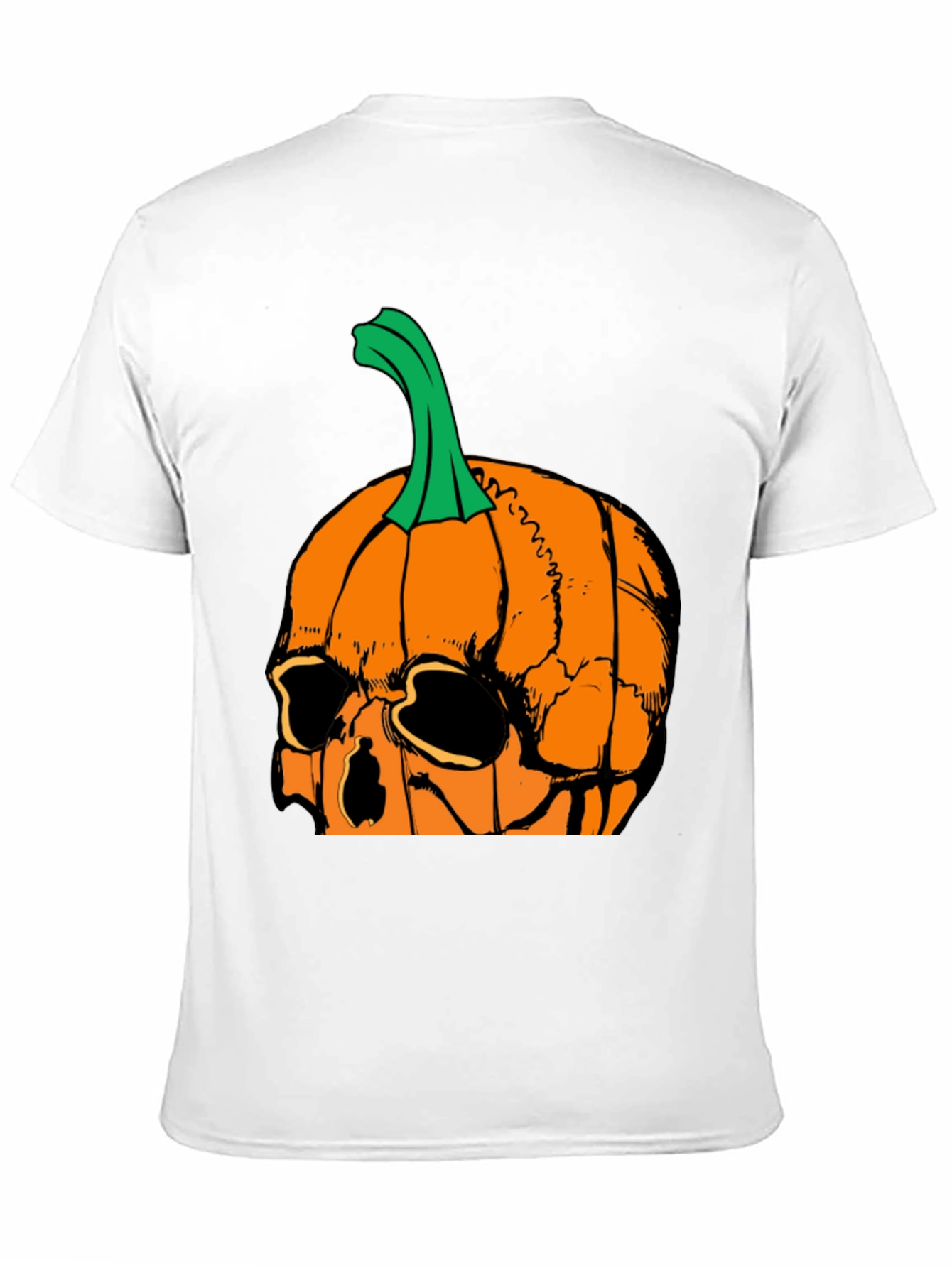 Pumpkin Skull Graphic Tee - Halloween