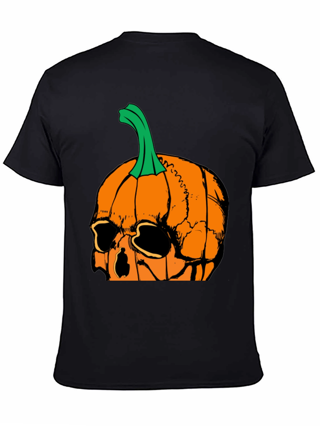 Pumpkin Skull Graphic Tee - Halloween