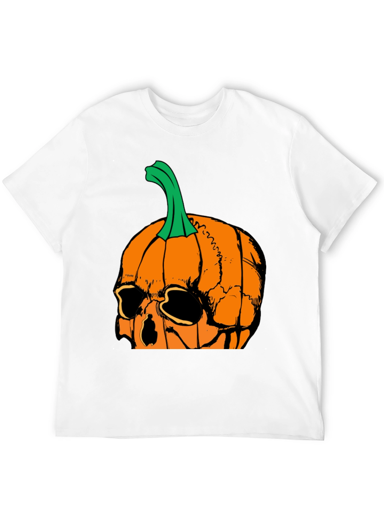 Pumpkin Skull Graphic Tee - Halloween