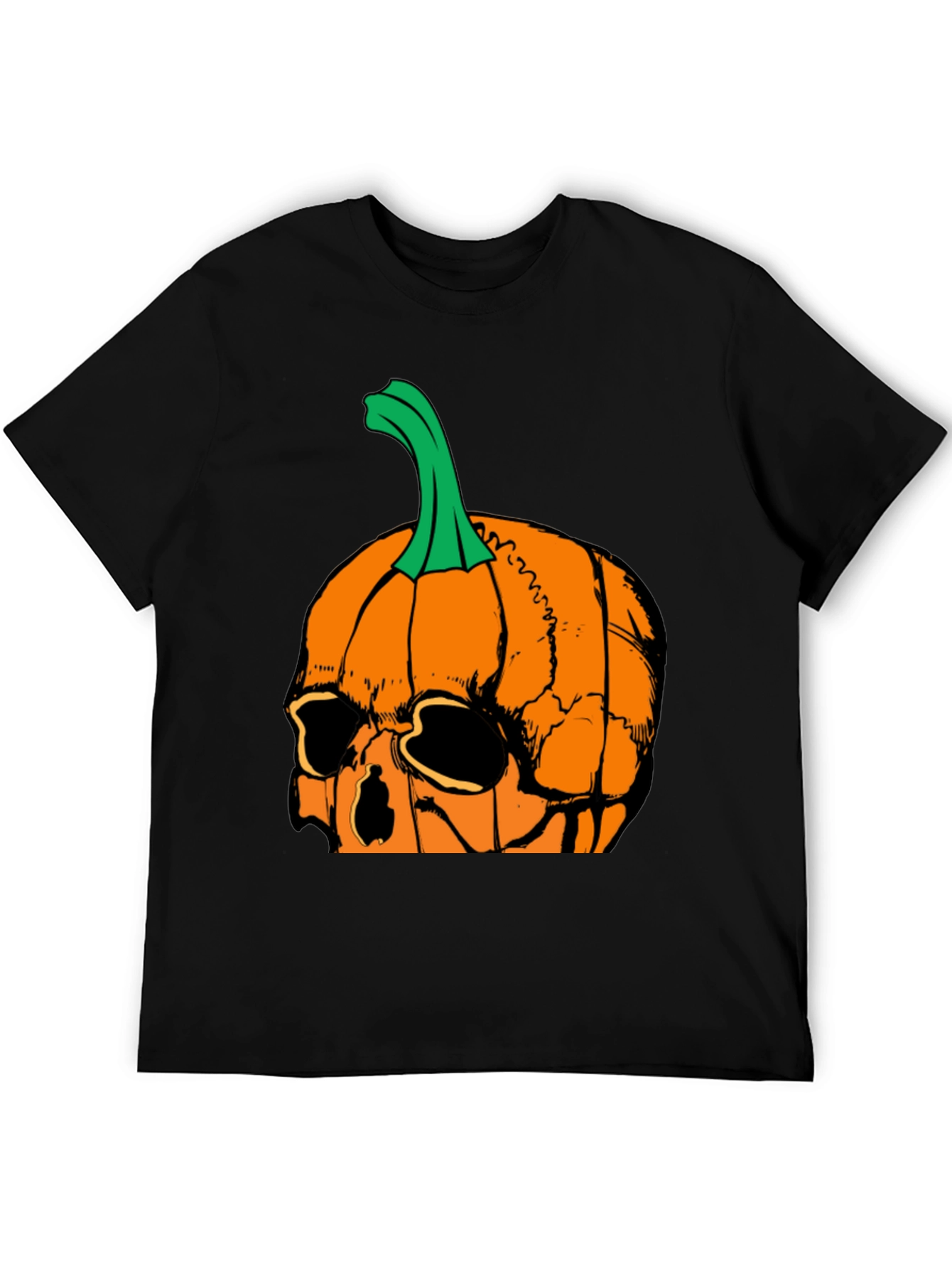 Pumpkin Skull Graphic Tee - Halloween