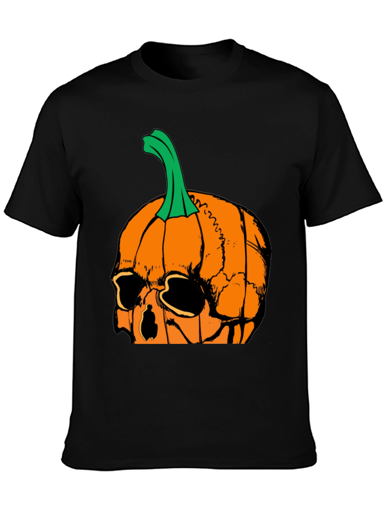 Pumpkin Skull Graphic Tee - Halloween