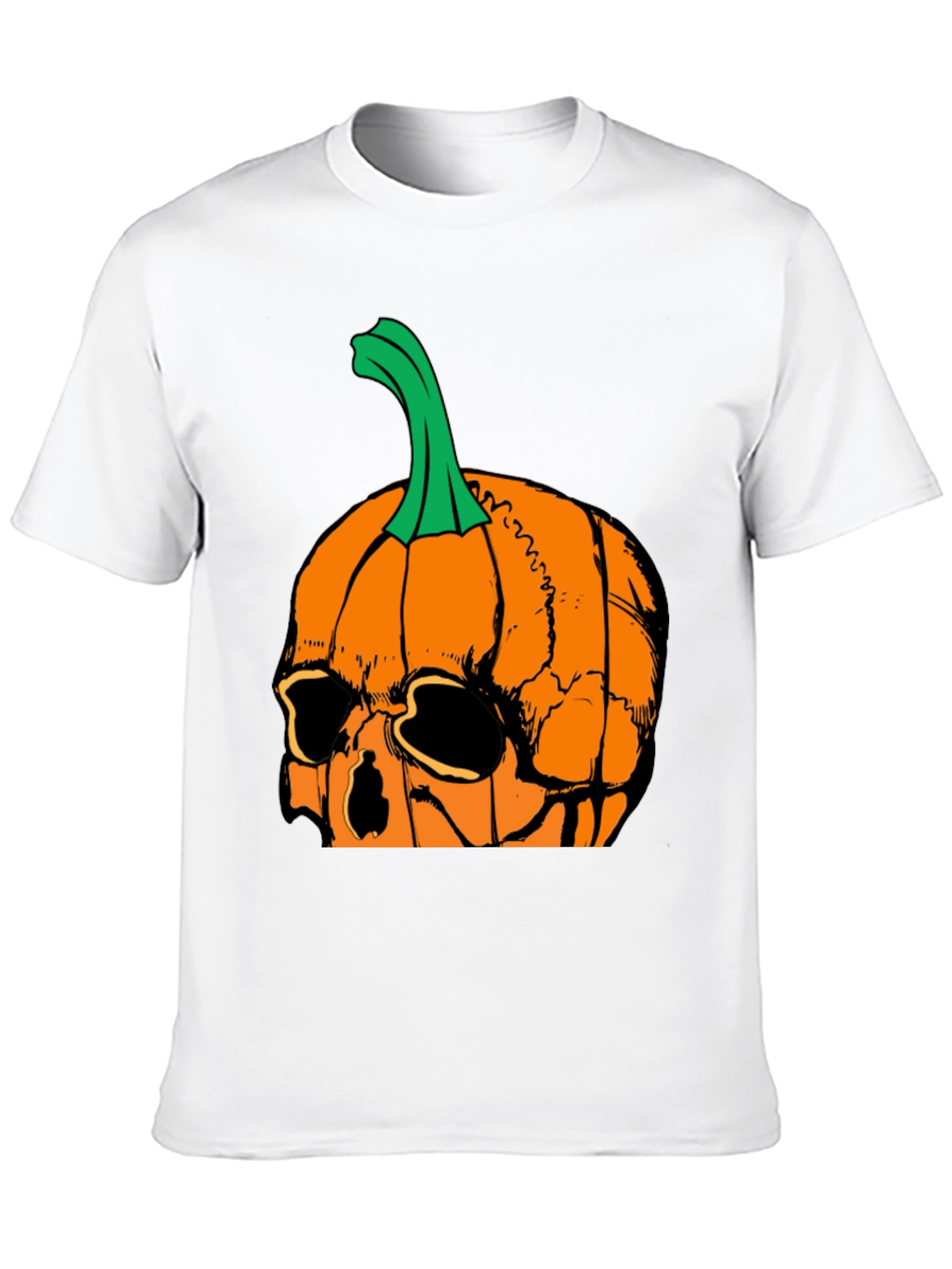 Pumpkin Skull Graphic Tee - Halloween