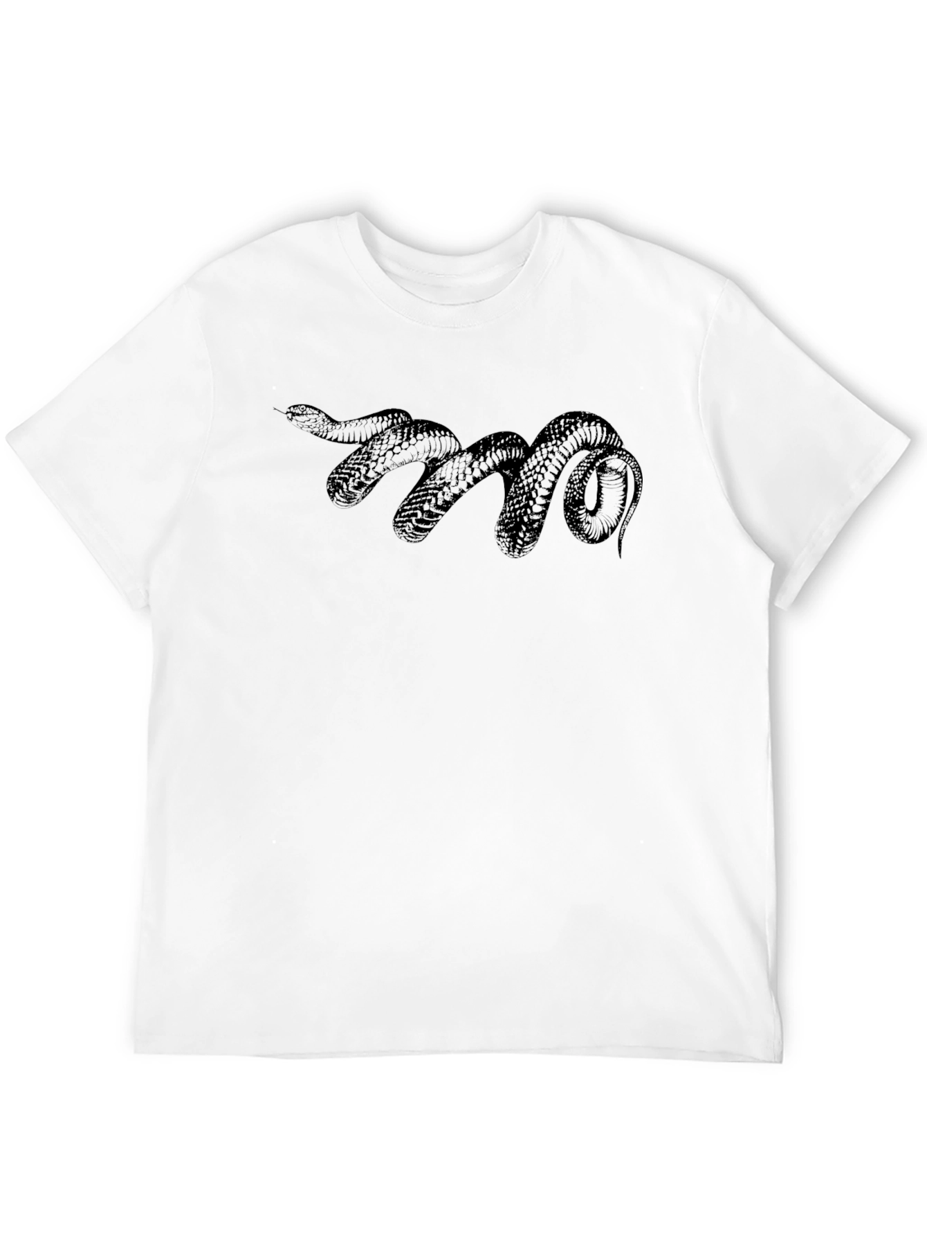 Black Snake Graphic T-Shirt - Mens Casual Tee