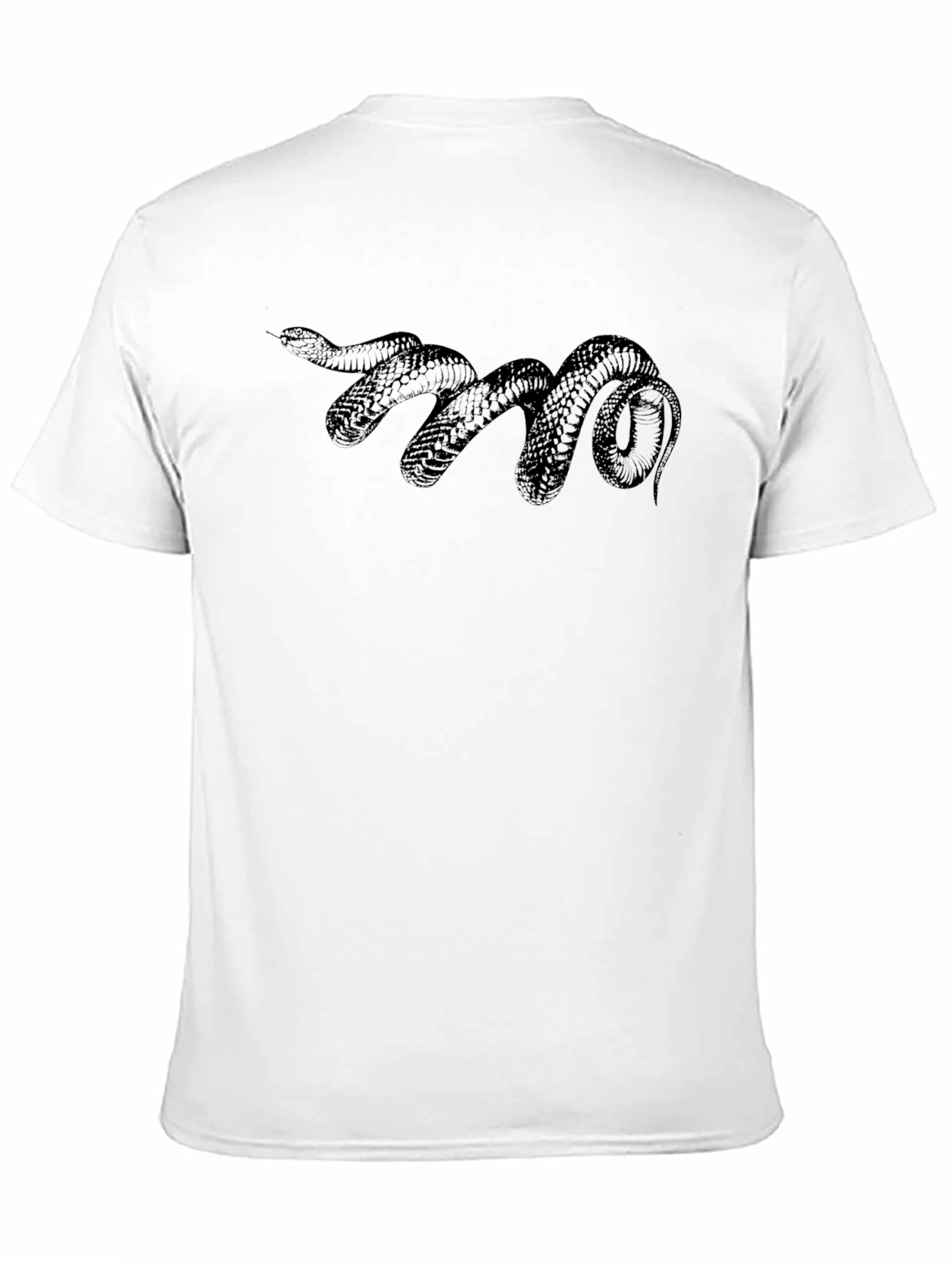 Black Snake Graphic T-Shirt - Mens Casual Tee